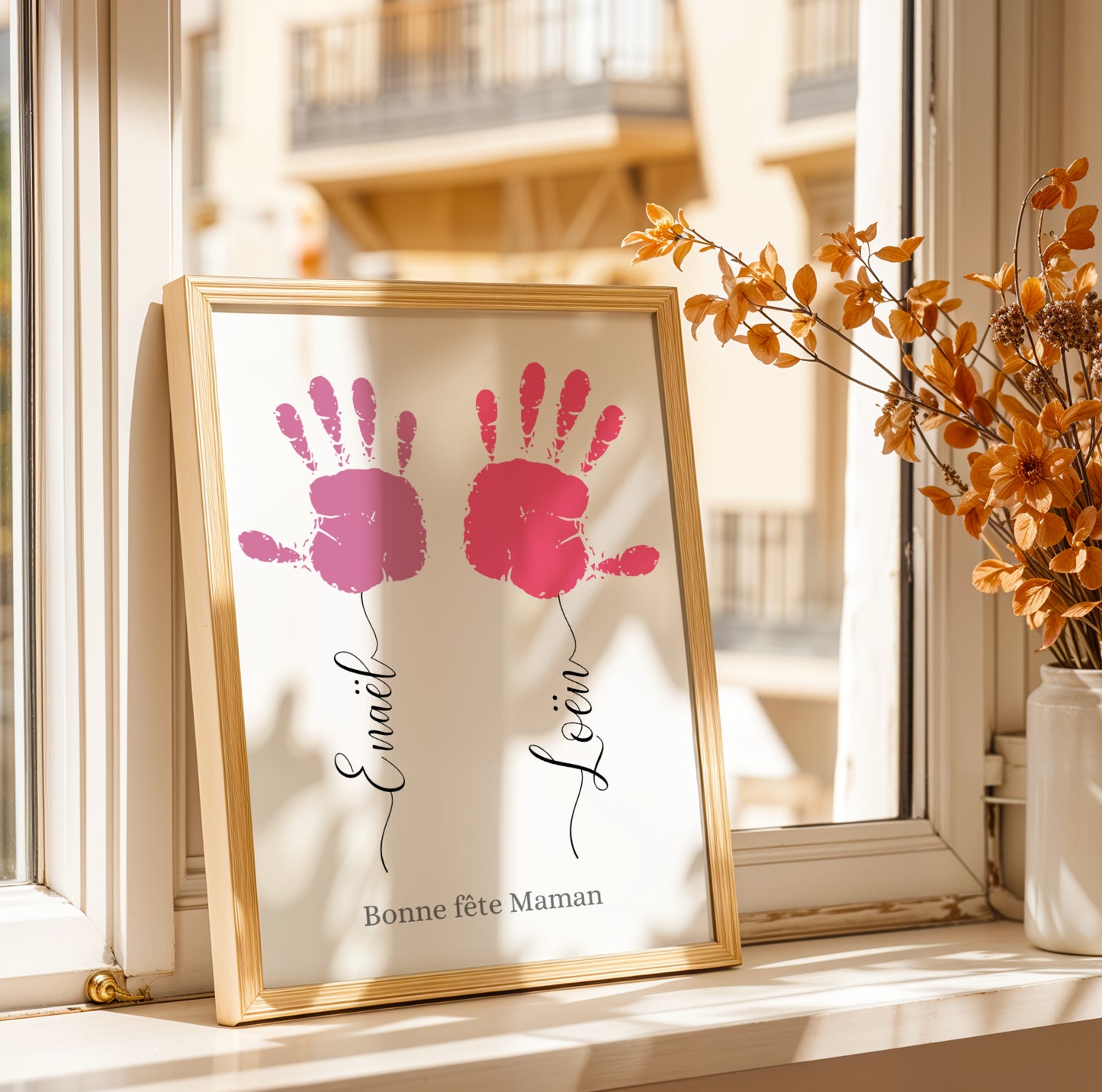 Affiche maman personnalisée empreinte de mains  - cadeau fête des mères - Image 4