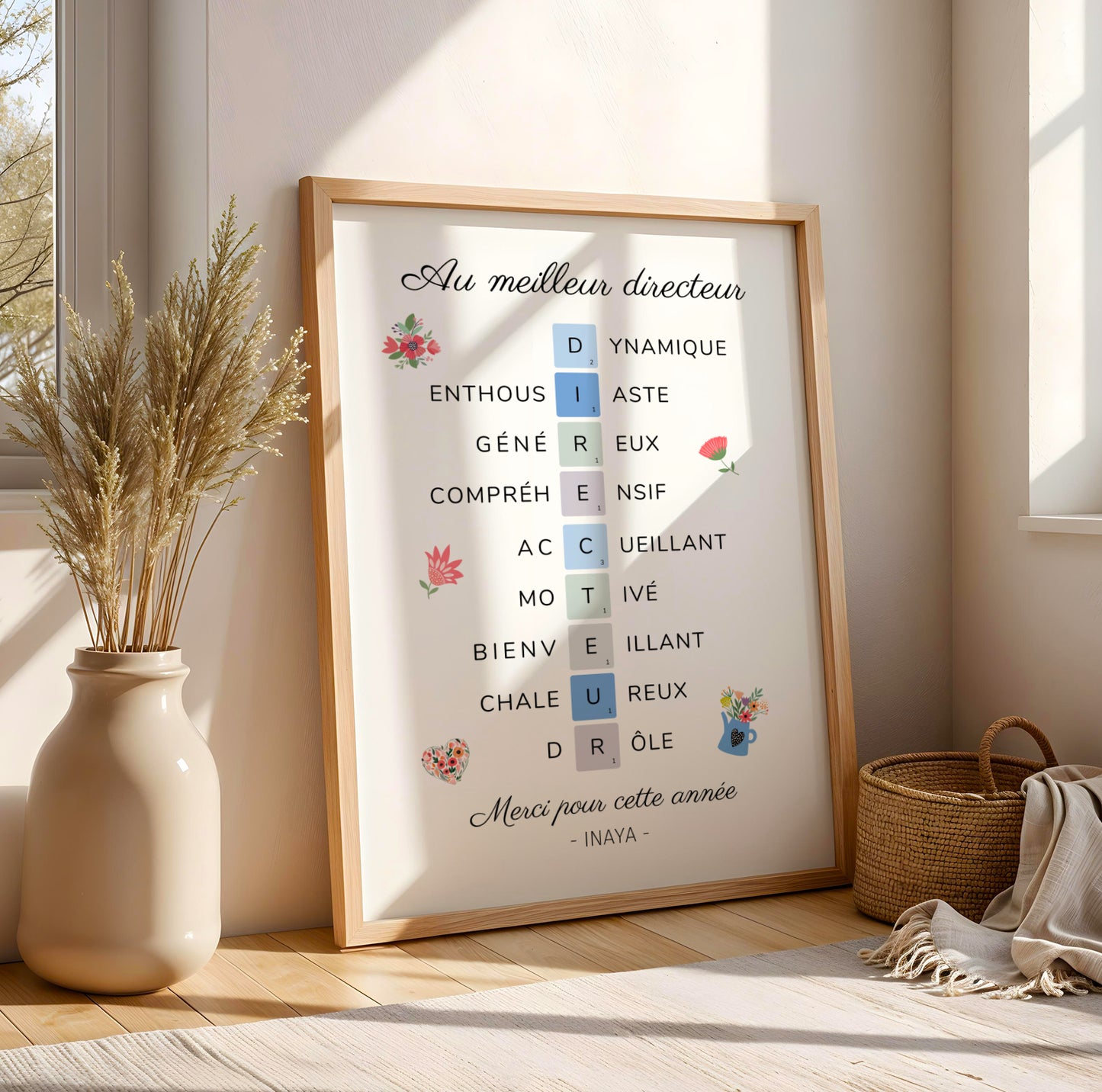 Affiche directeur école personnalisé - Affiche directeur définition - affiche qualité directeur par Le Temps des Paillettes