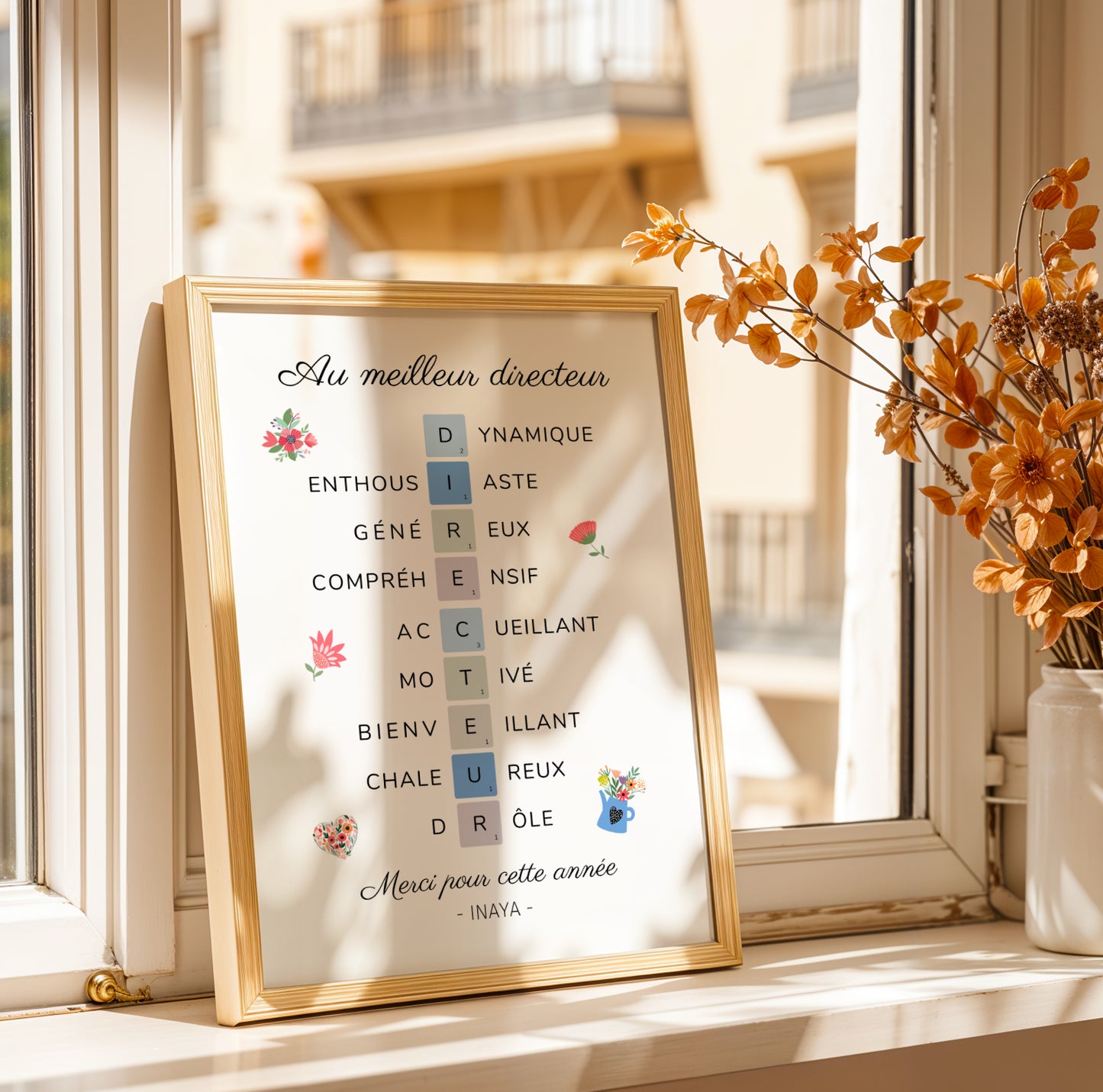 Affiche directeur école personnalisé - Affiche directeur définition - affiche qualité directeur par Le Temps des Paillettes