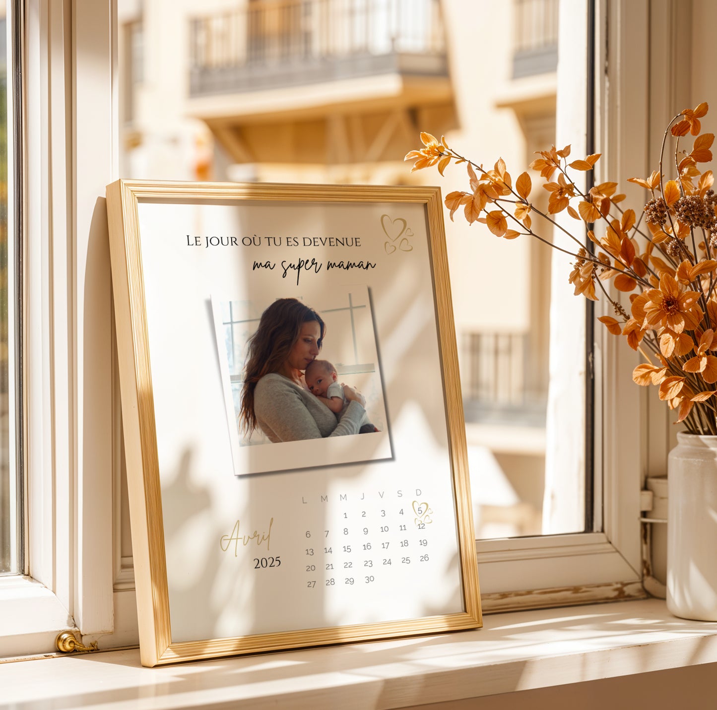 Affiche Jeune Maman Personnalisée avec Photo et Date | Cadeau Première Fête des Mères | Poster Définition Maman, Idée Cadeau Naissance