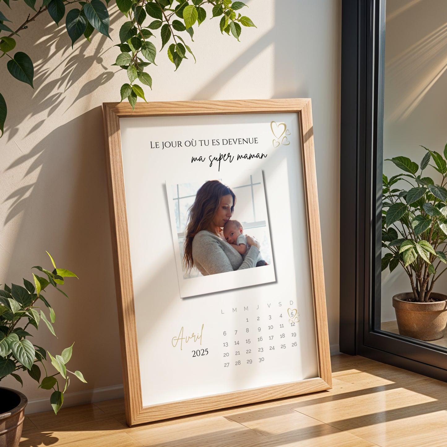 Affiche Jeune Maman Personnalisée avec Photo et Date | Cadeau Première Fête des Mères | Poster Définition Maman, Idée Cadeau Naissance
