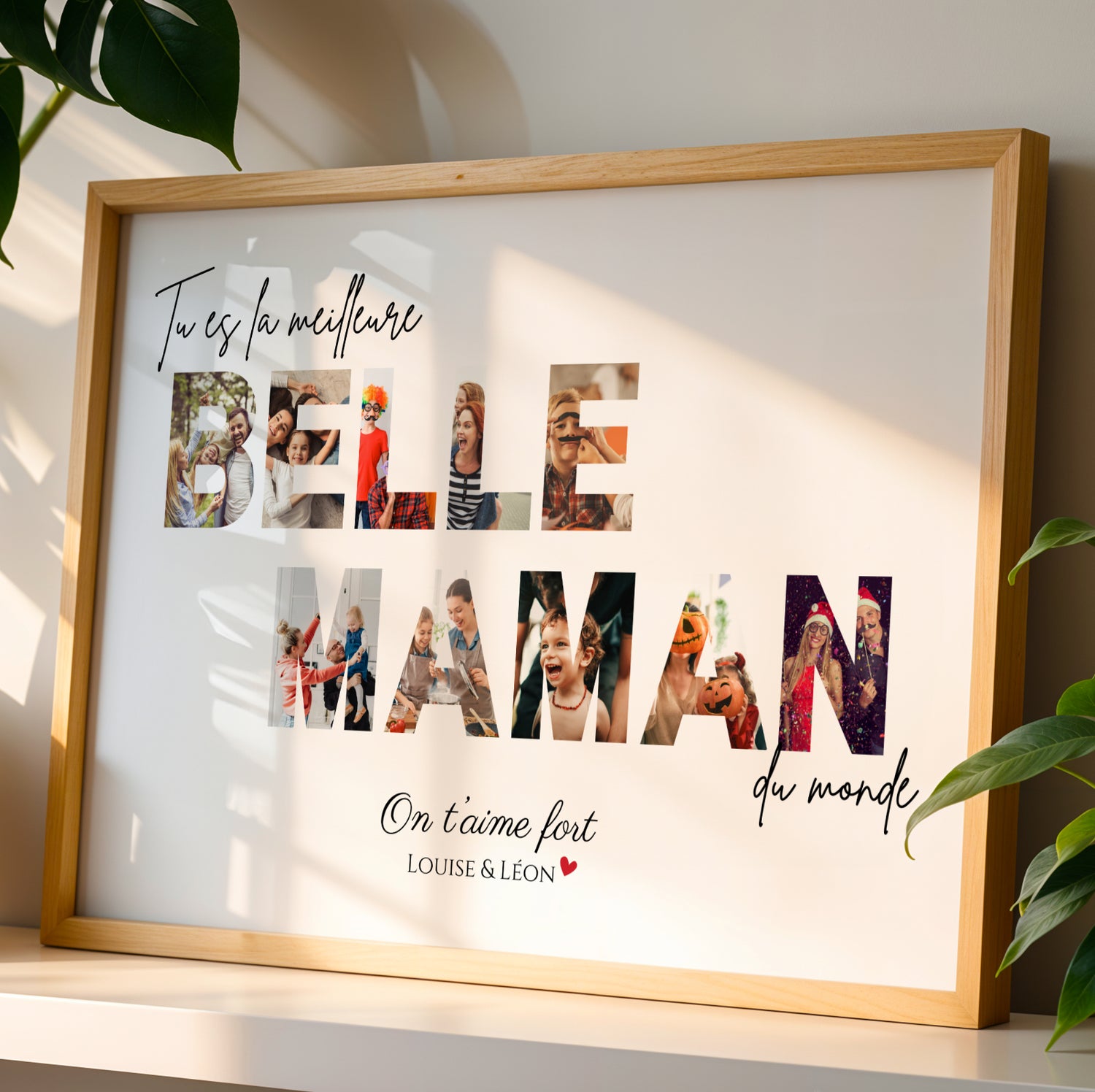 Affiche Photos montage Belle-Maman | Idée Cadeau Noël Belle-Mère | Poster Collage Photo, Cadre Personnalisable Belle-Maman - Image 5