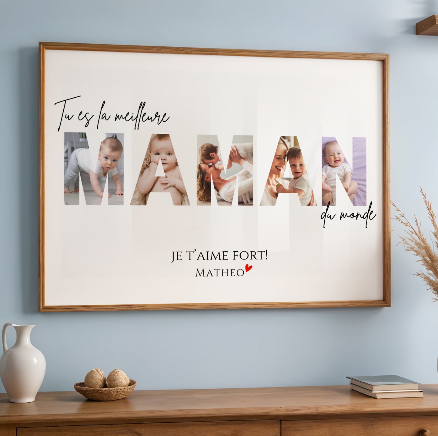 Affiche personnalisée pour maman avec photos – Cadeau unique pour la Fête des Mères - Image 4