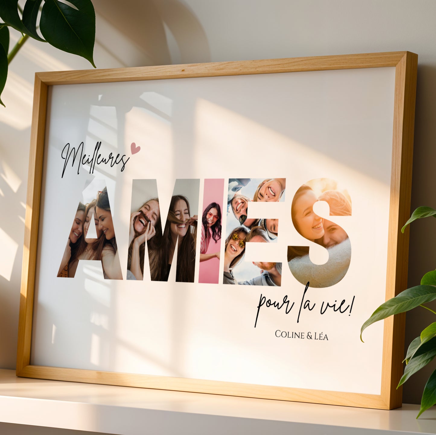 Affiche amies personnalisée photos - cadeau personnalisée BFF Meilleures amies - Image 2