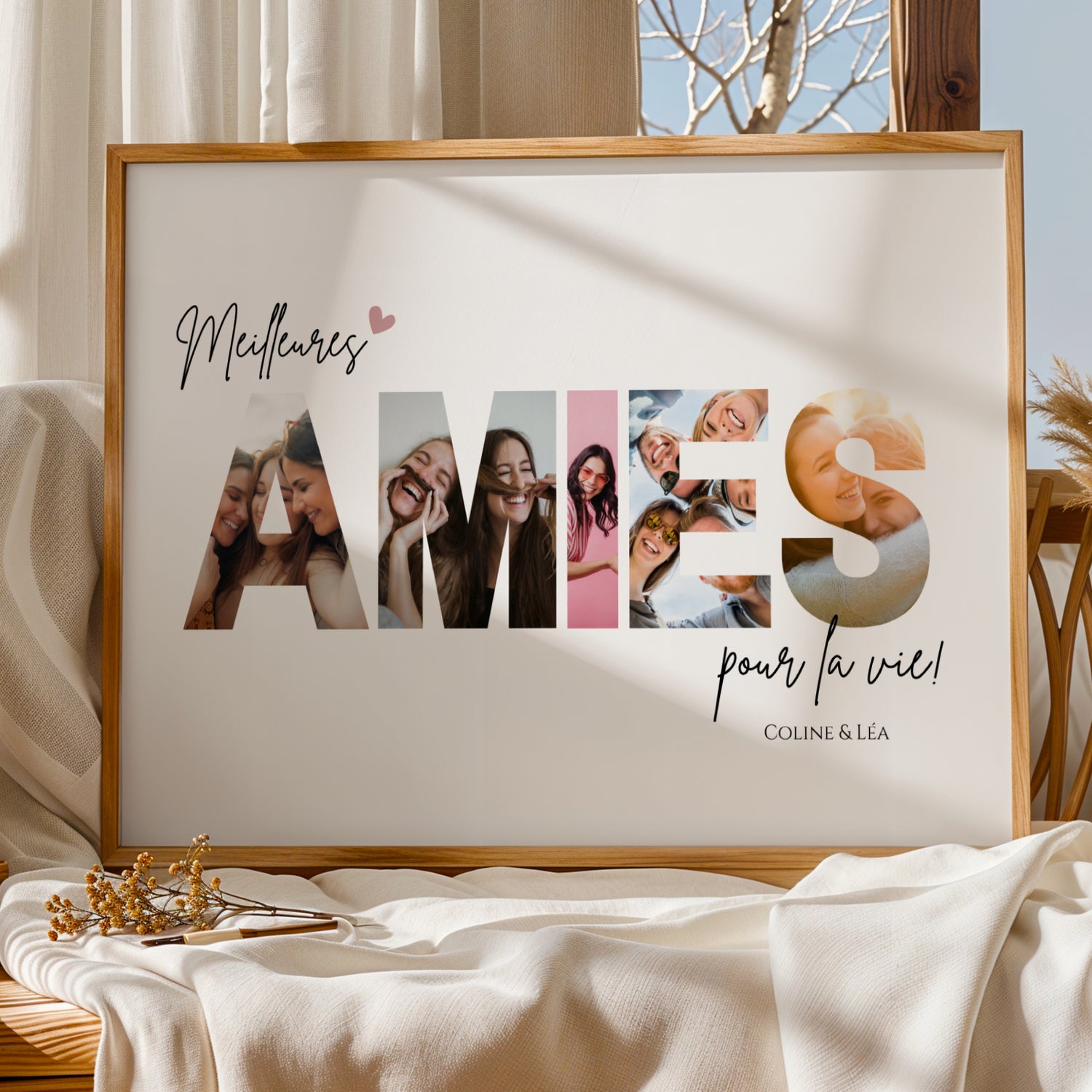 Affiche amies personnalisée photos - cadeau personnalisée BFF Meilleures amies - Image 4