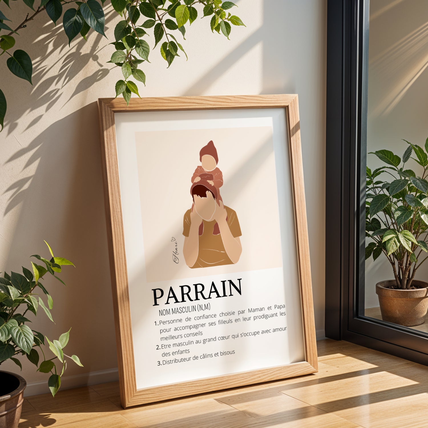 Affiche Parrain Personnalisée | Demande Originale et Cadeau Unique - Image 2