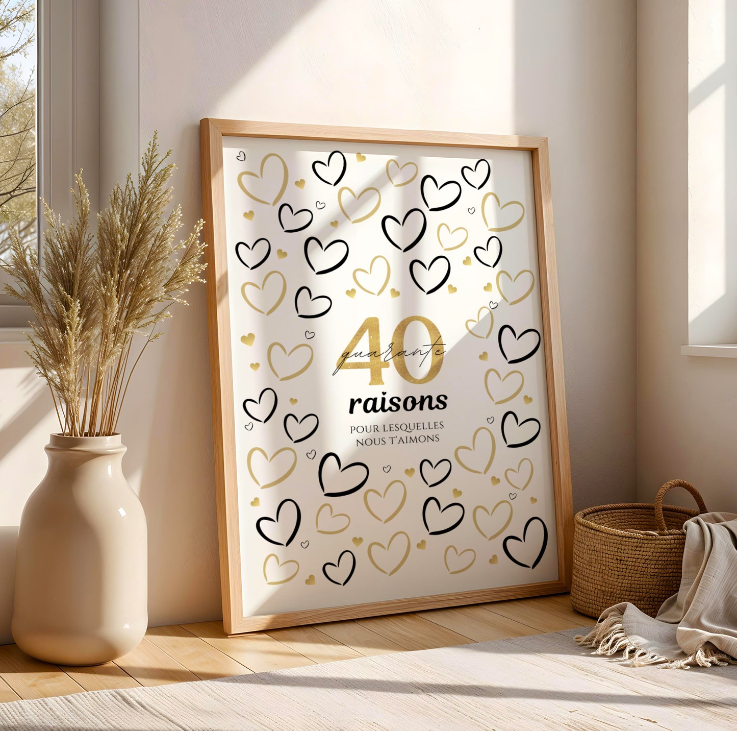Carte Anniversaire 40 ans - Affiche raisons pour lesquelles nous t’aimons - Image 4