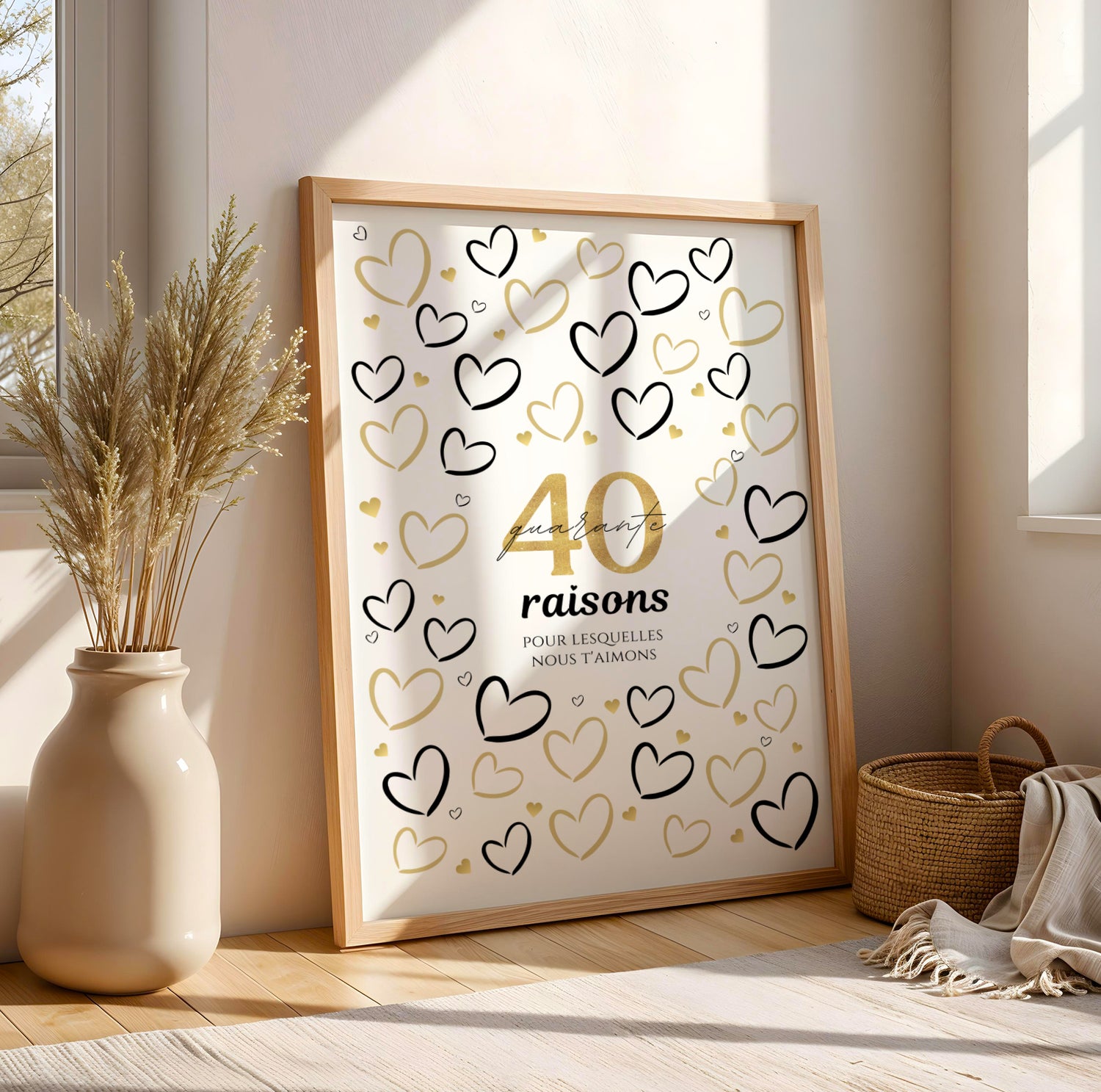 Carte Anniversaire 40 ans - Affiche raisons pour lesquelles nous t’aimons - Image 4