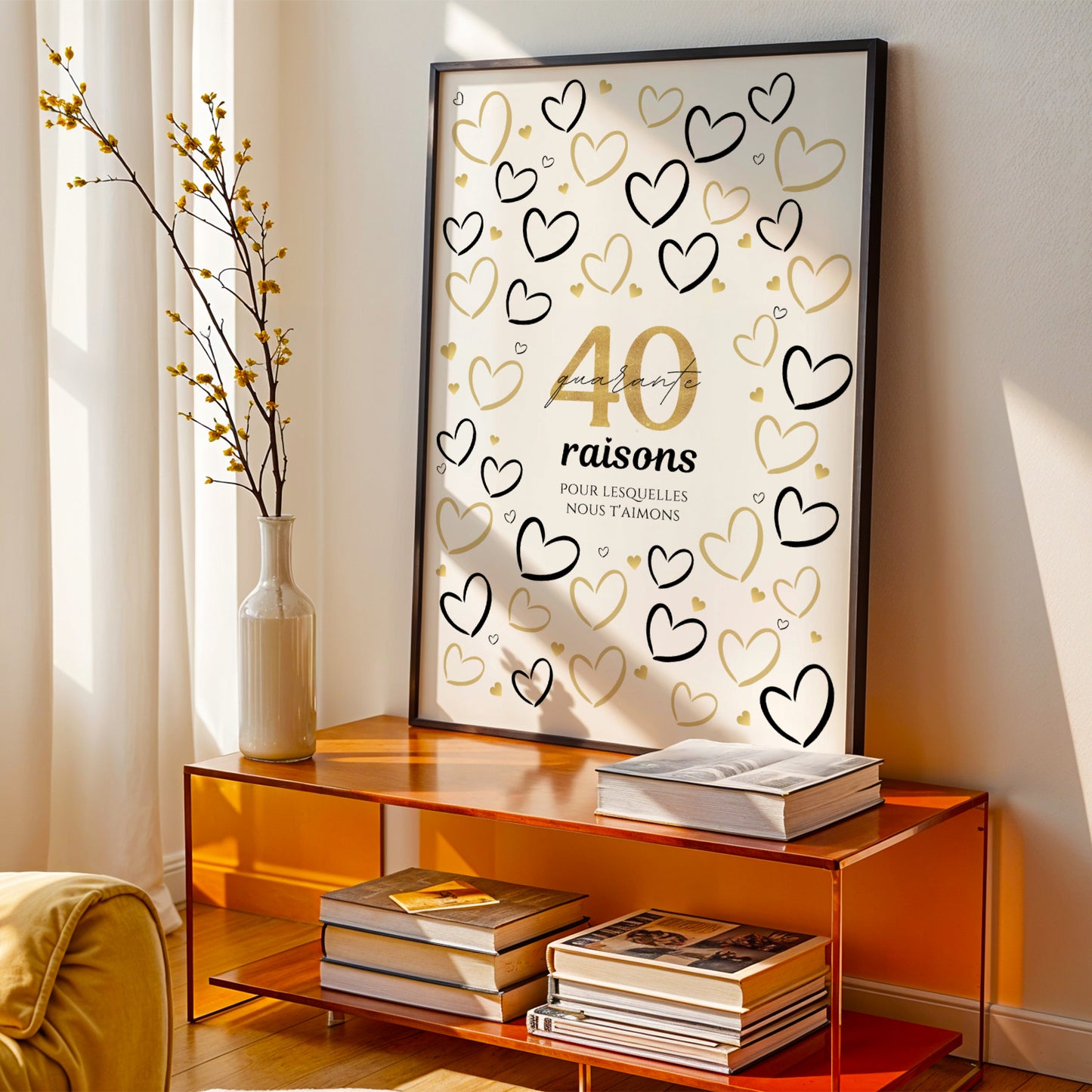Carte Anniversaire 40 ans - Affiche raisons pour lesquelles nous t’aimons - Image 5