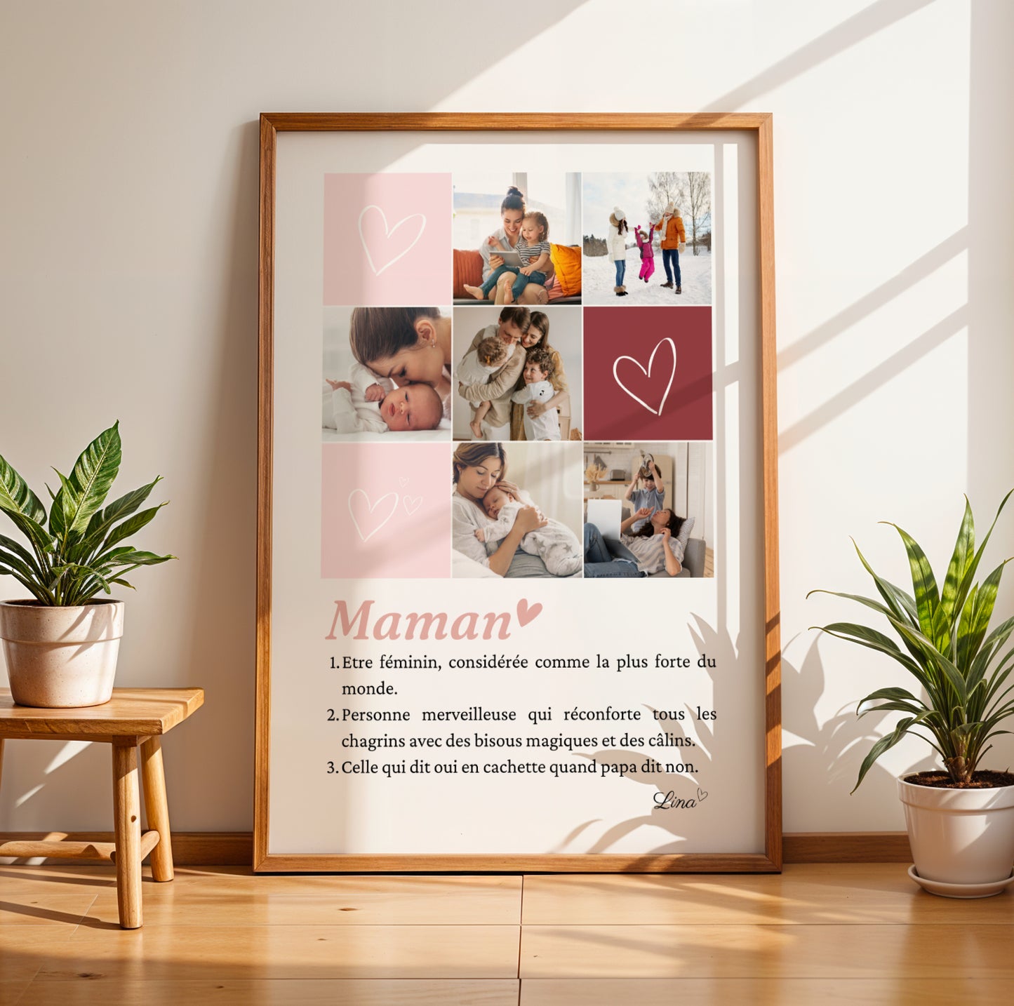 Affiche Photo Maman, Poster Souvenir Unique - Cadeau Fête des Mères Personnalisé