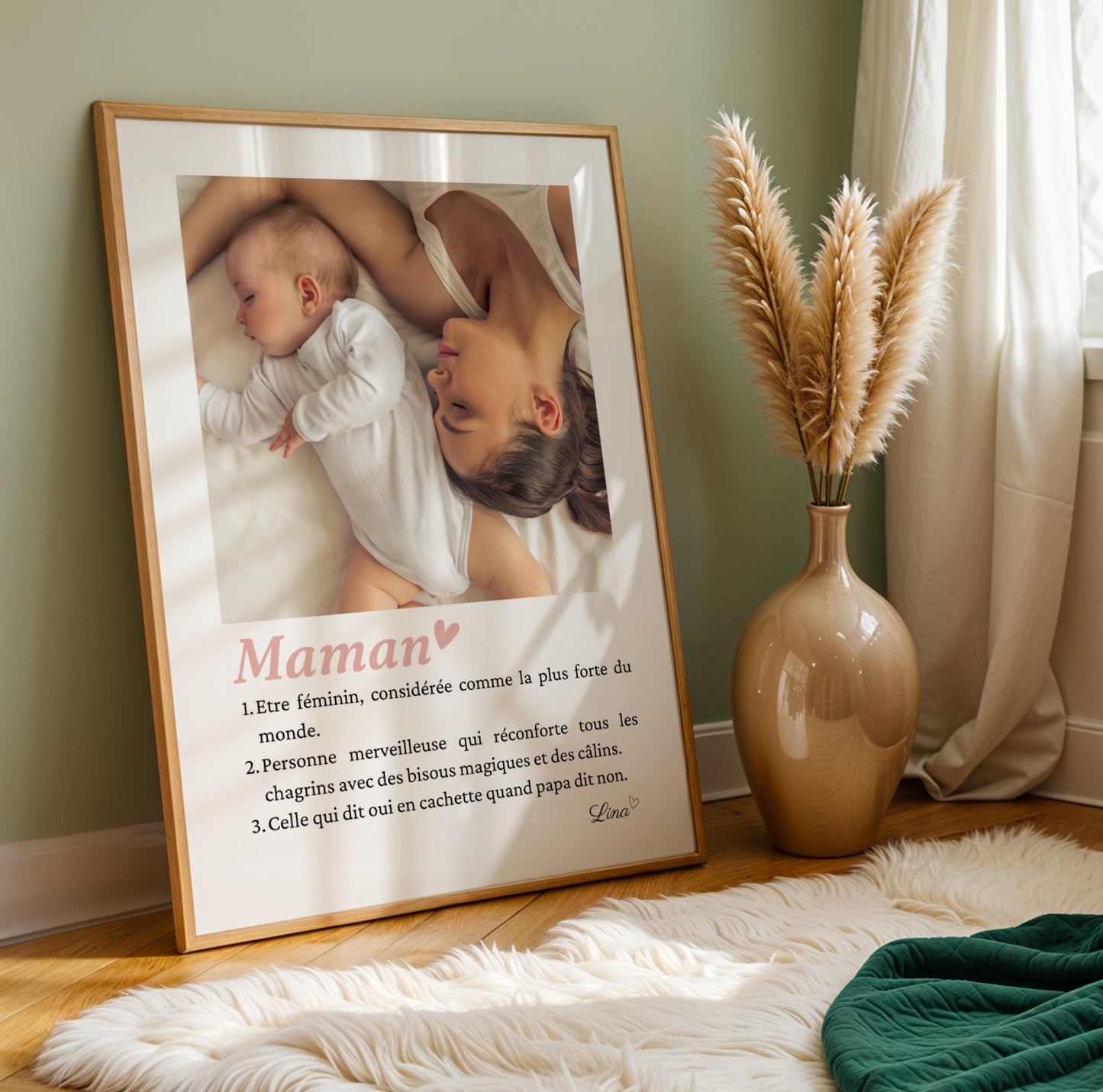 Affiche Photo Maman, Poster Souvenir Unique - Cadeau Fête des Mères Personnalisé