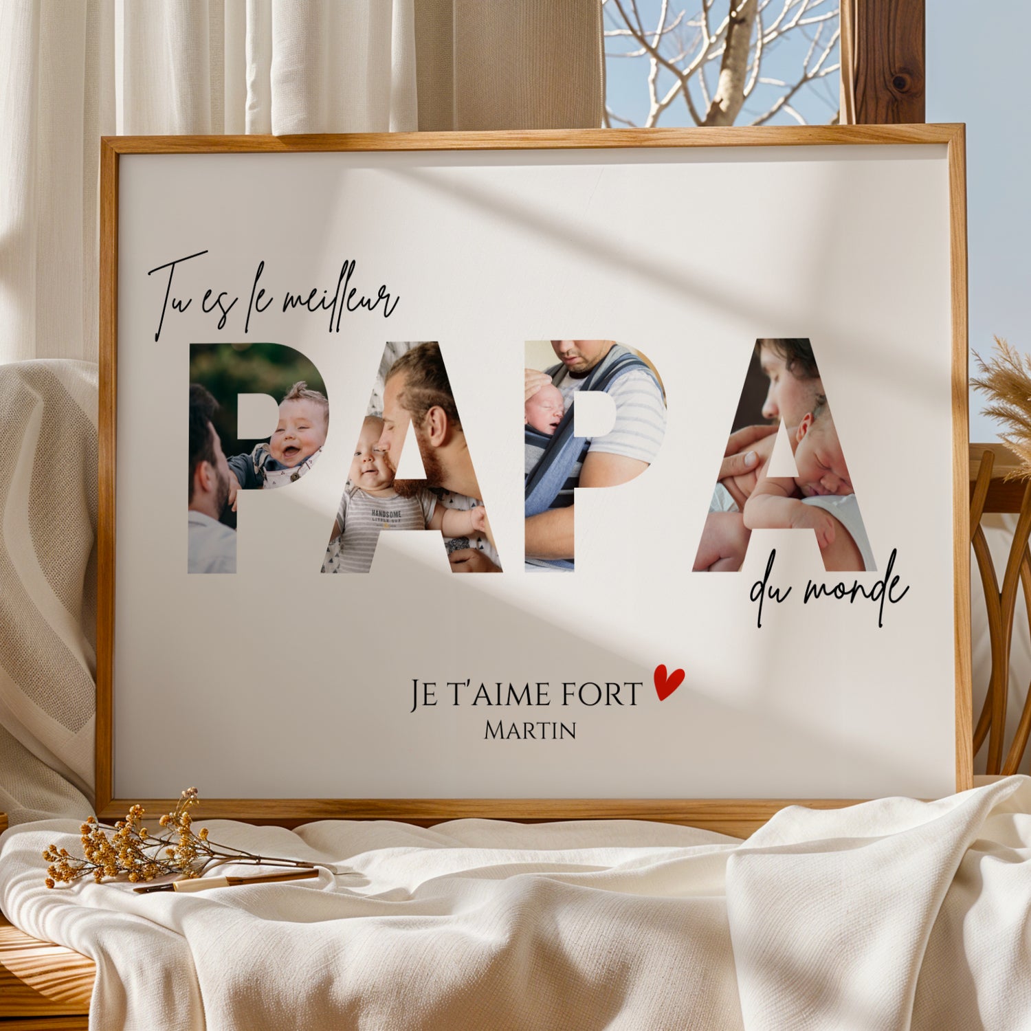Affiche Personnalisée pour Papa avec Photos – Cadeau Unique Fête des Pères - Image 4