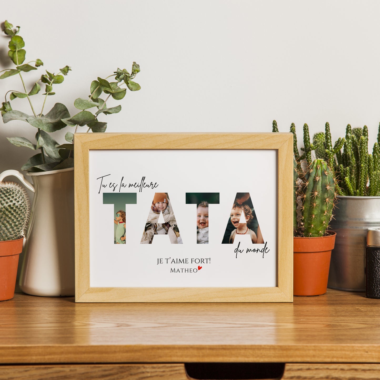 Affiche tata personnalisée photos - cadeau personnalisé tata