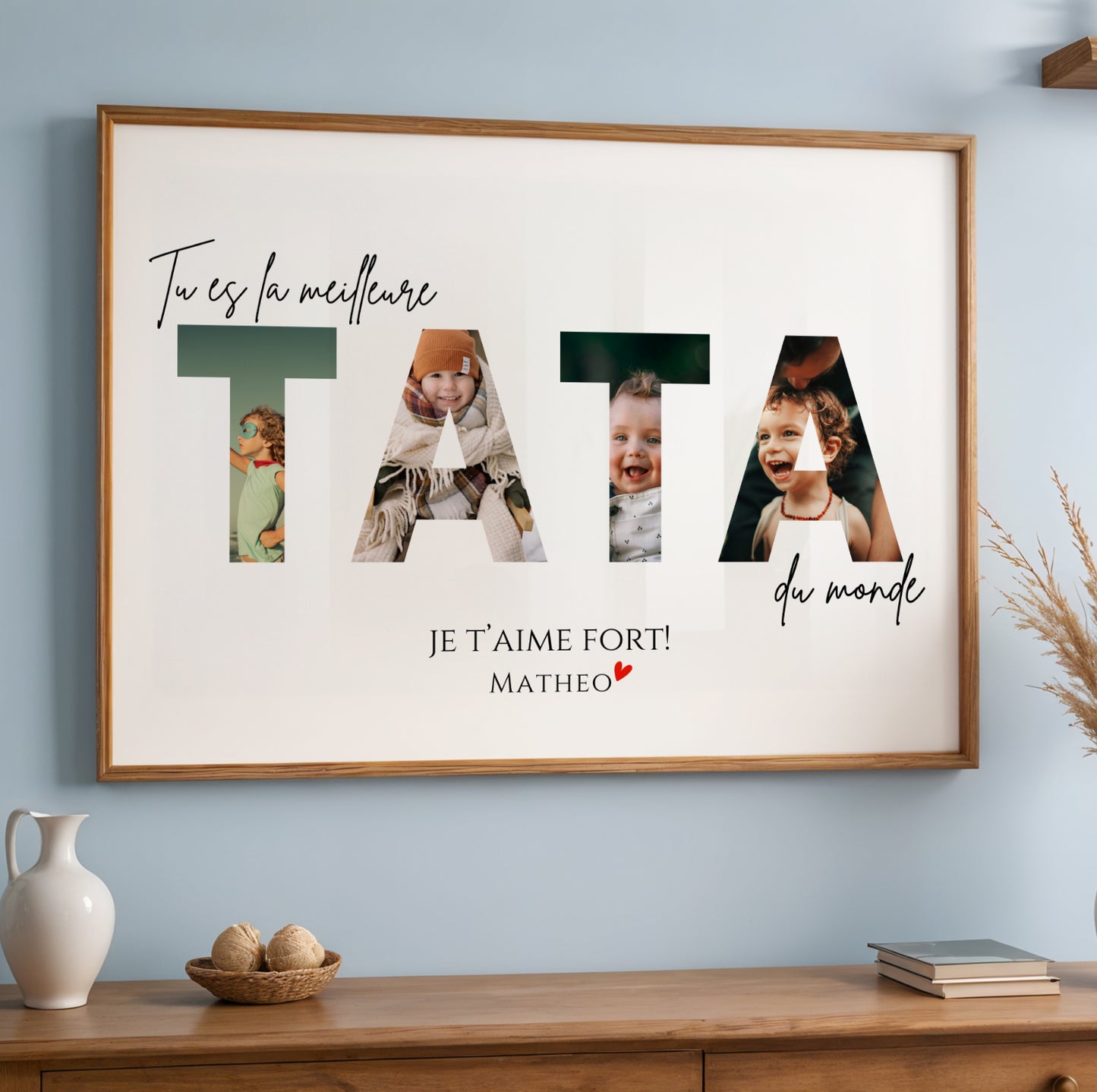 Affiche tata personnalisée photos - cadeau personnalisé tata