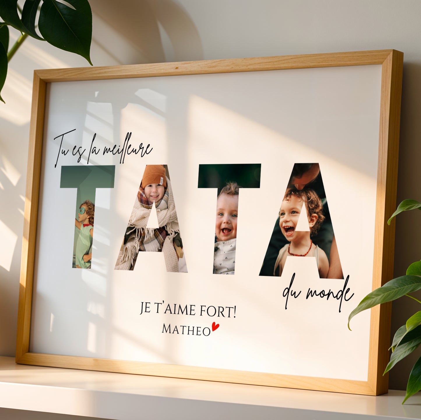 Affiche tata personnalisée photos - cadeau personnalisé tata