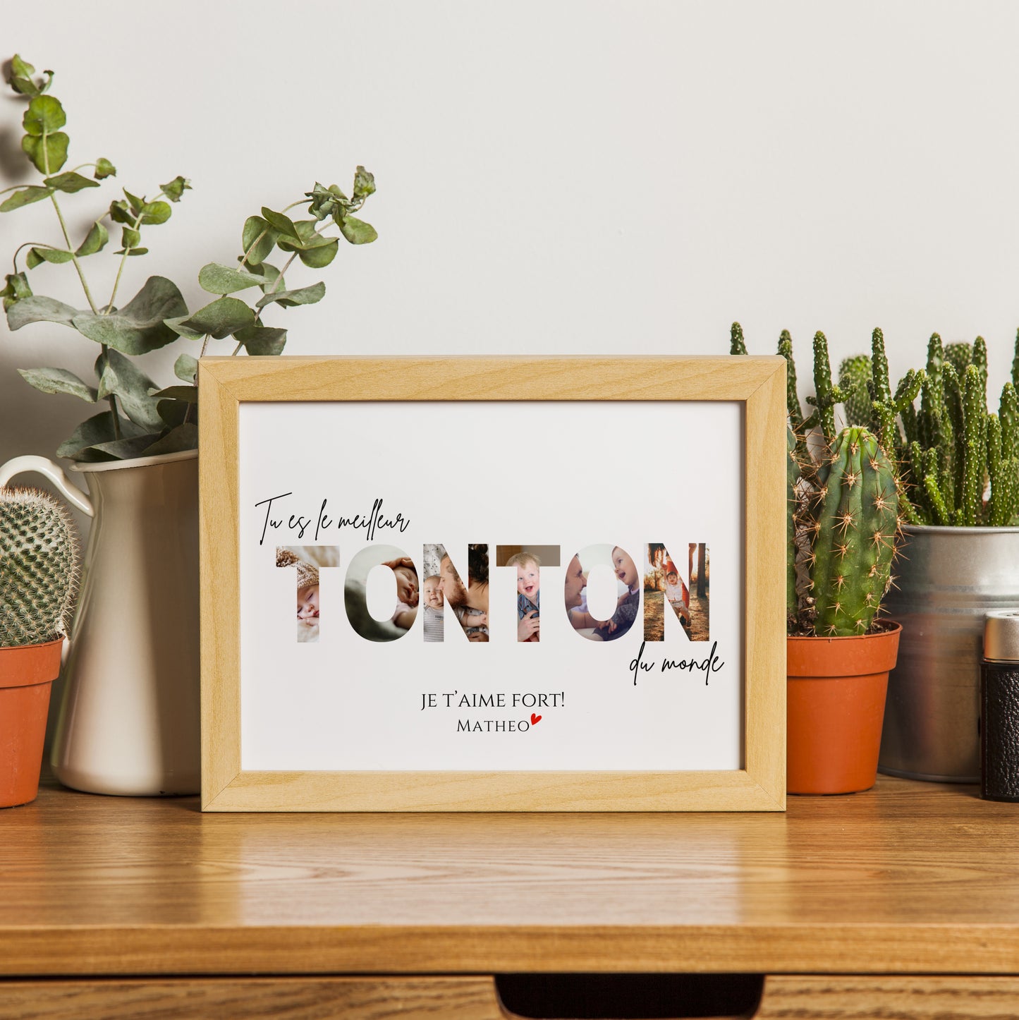 Affiche tonton personnalisée photos - cadeau personnalisé tonton par Le Temps des Paillettes