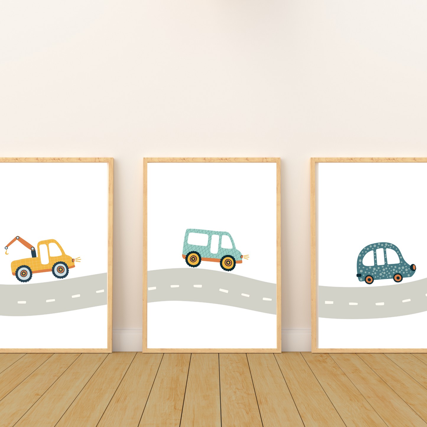 Set affiches enfant route & véhicules -  poster bébé voitures   par Le Temps des Paillettes