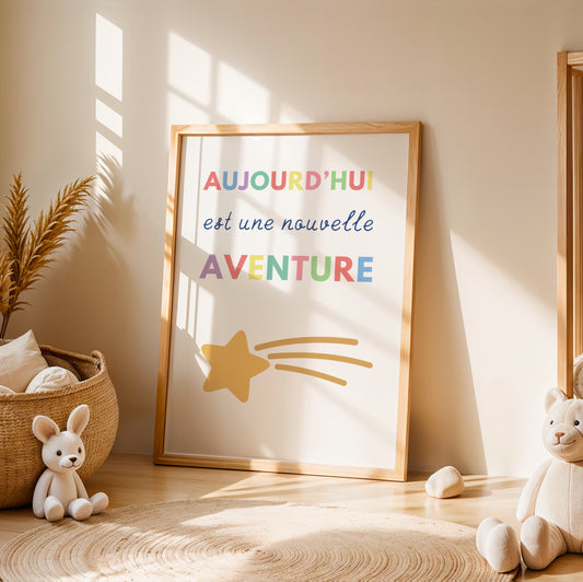 Affiche Succès Enfant - Poster Motivation Persévérance - Décoration Murale Chambre enfant -  Cadre Pensée Positive Éducatif Montessori