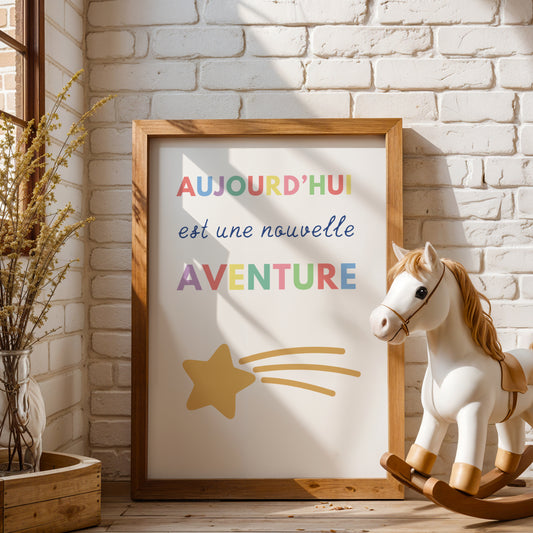 Affiche Succès Enfant - Poster Motivation Persévérance - Décoration Murale Chambre enfant - Cadre Pensée Positive Éducatif Montessori