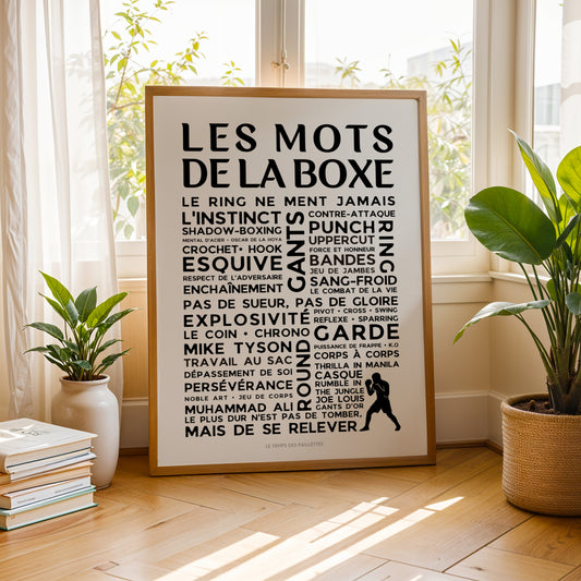 Affiche La Boxe - Poster mots et expressions de Boxe