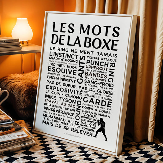 Affiche La Boxe - Poster mots et expressions de Boxe