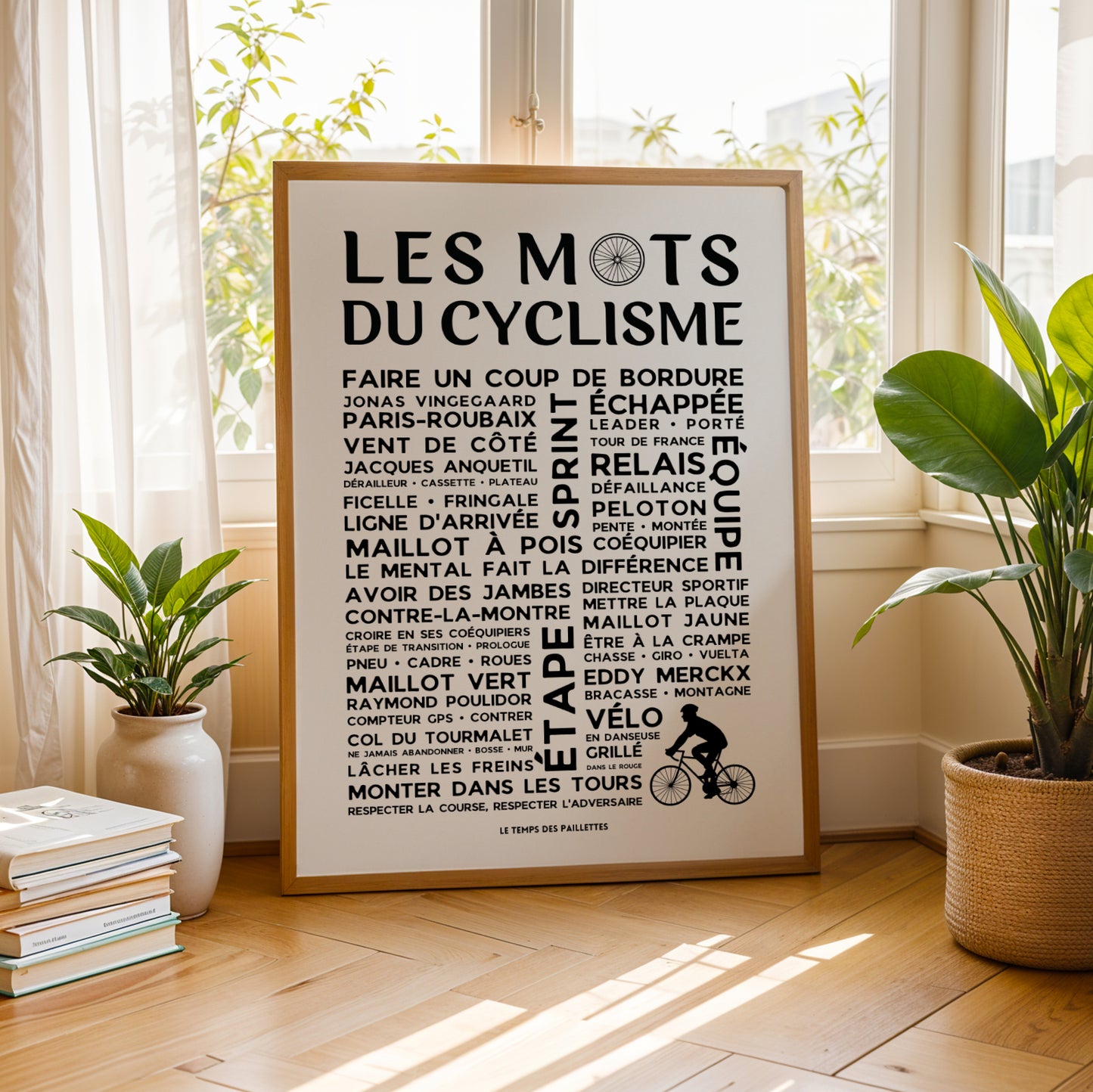 Affiche Le Cyclisme - Poster mots et expressions Vélo