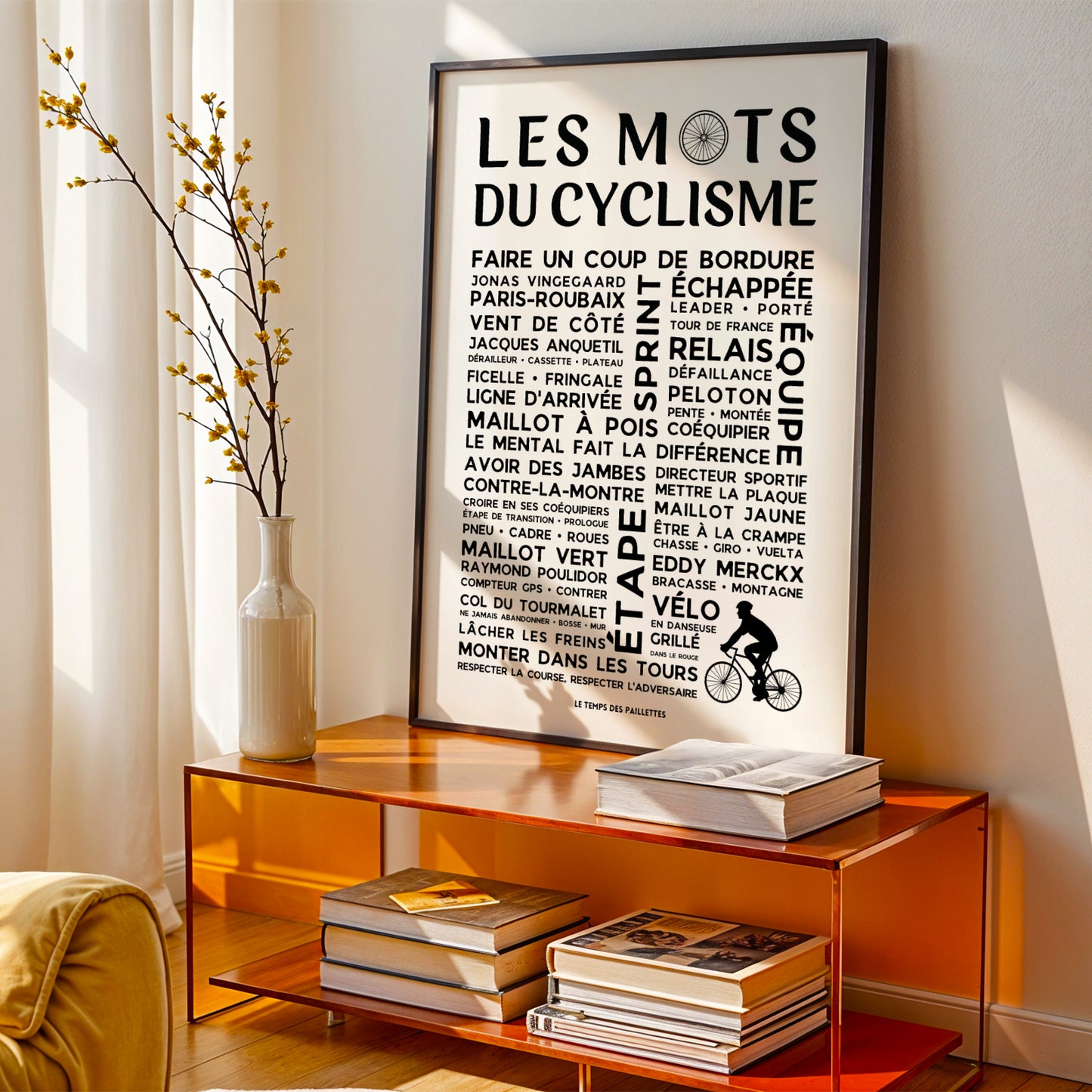 Affiche Le Cyclisme - Poster mots et expressions Vélo