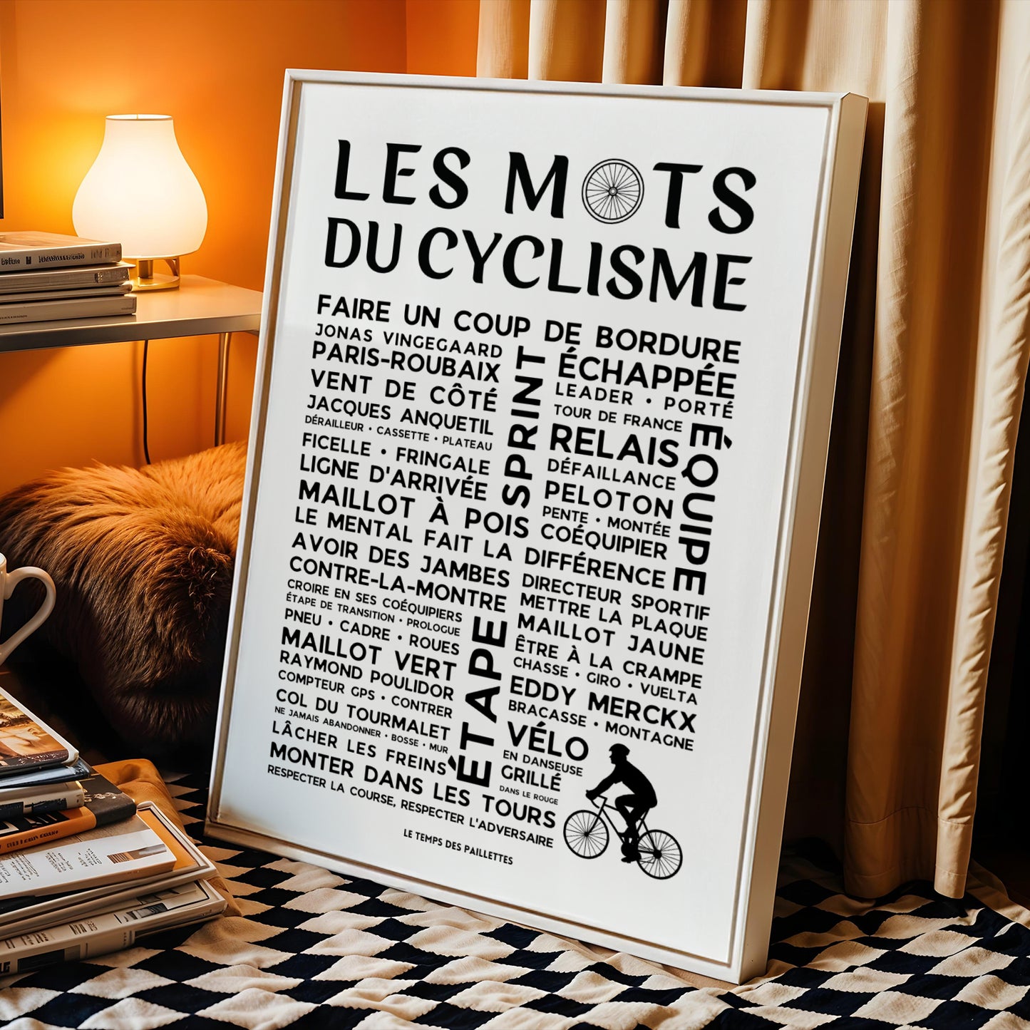 Affiche Le Cyclisme - Poster mots et expressions Vélo
