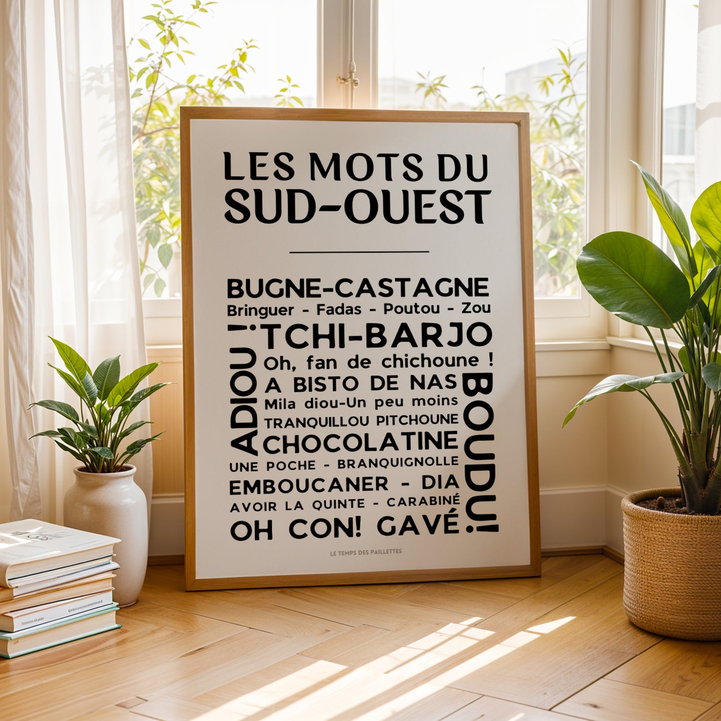 affiche chocolatine boudu toulouse typographie déco murale
