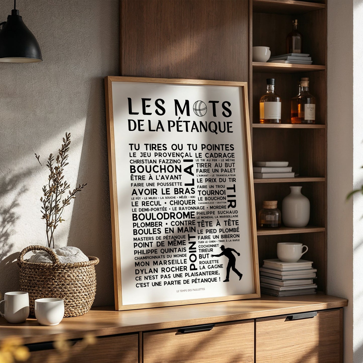 Affiche La pétanque - Poster mots et expressions de pétanque