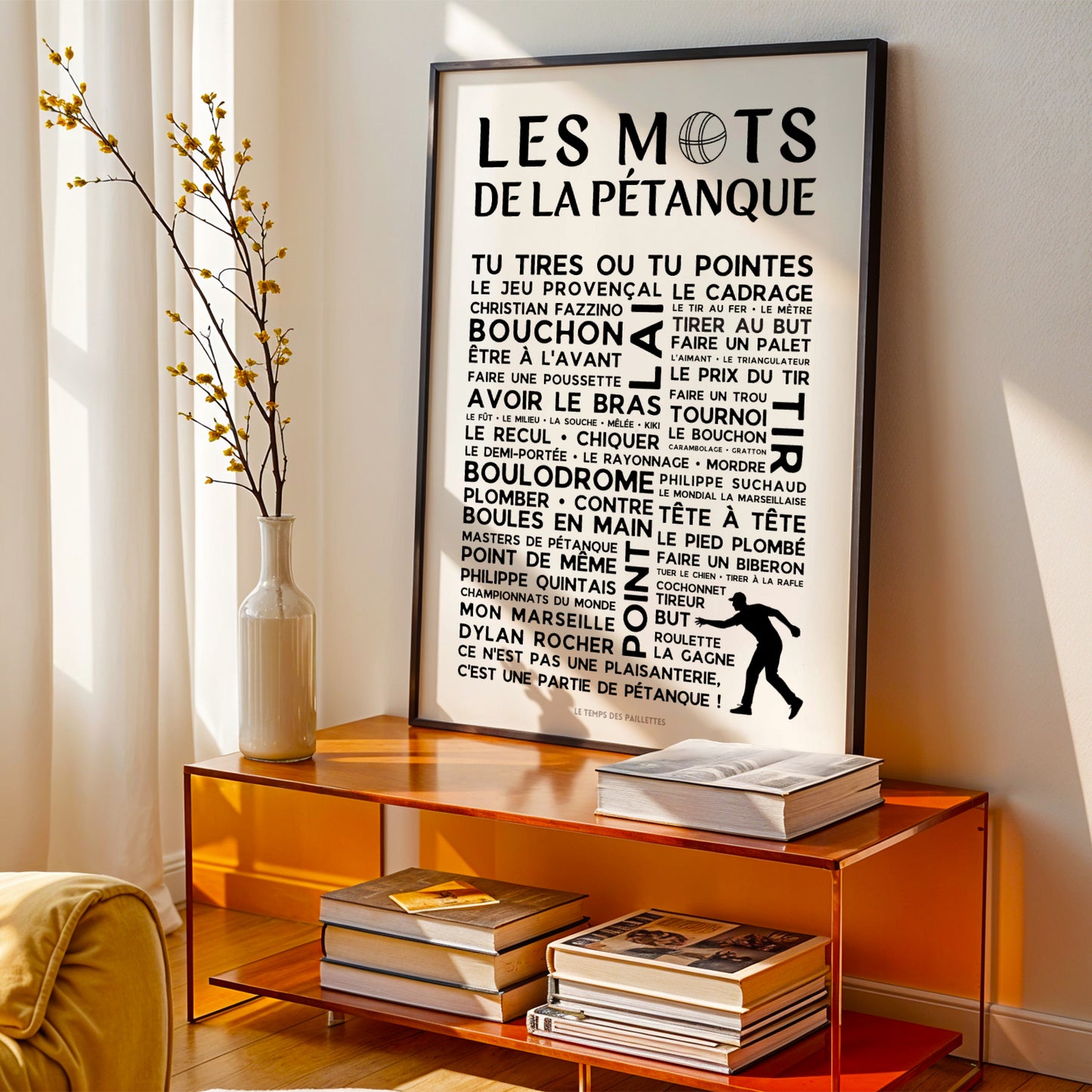 Affiche La pétanque - Poster mots et expressions de pétanque