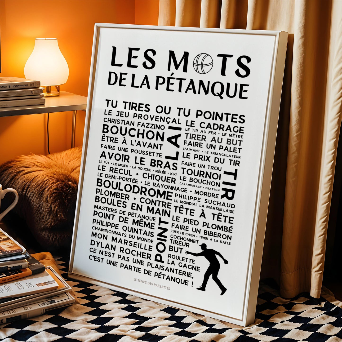Affiche La pétanque - Poster mots et expressions de pétanque