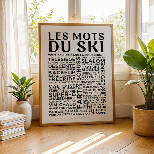 Affiche Le Ski - Poster mots et expressions du Ski