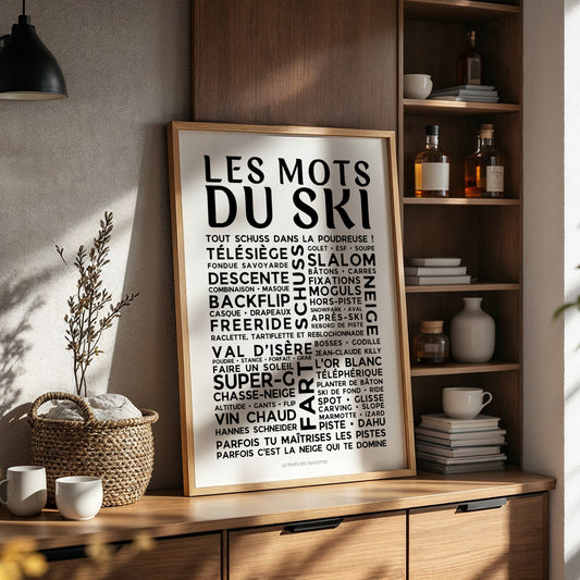 Affiche Le Ski - Poster mots et expressions du Ski