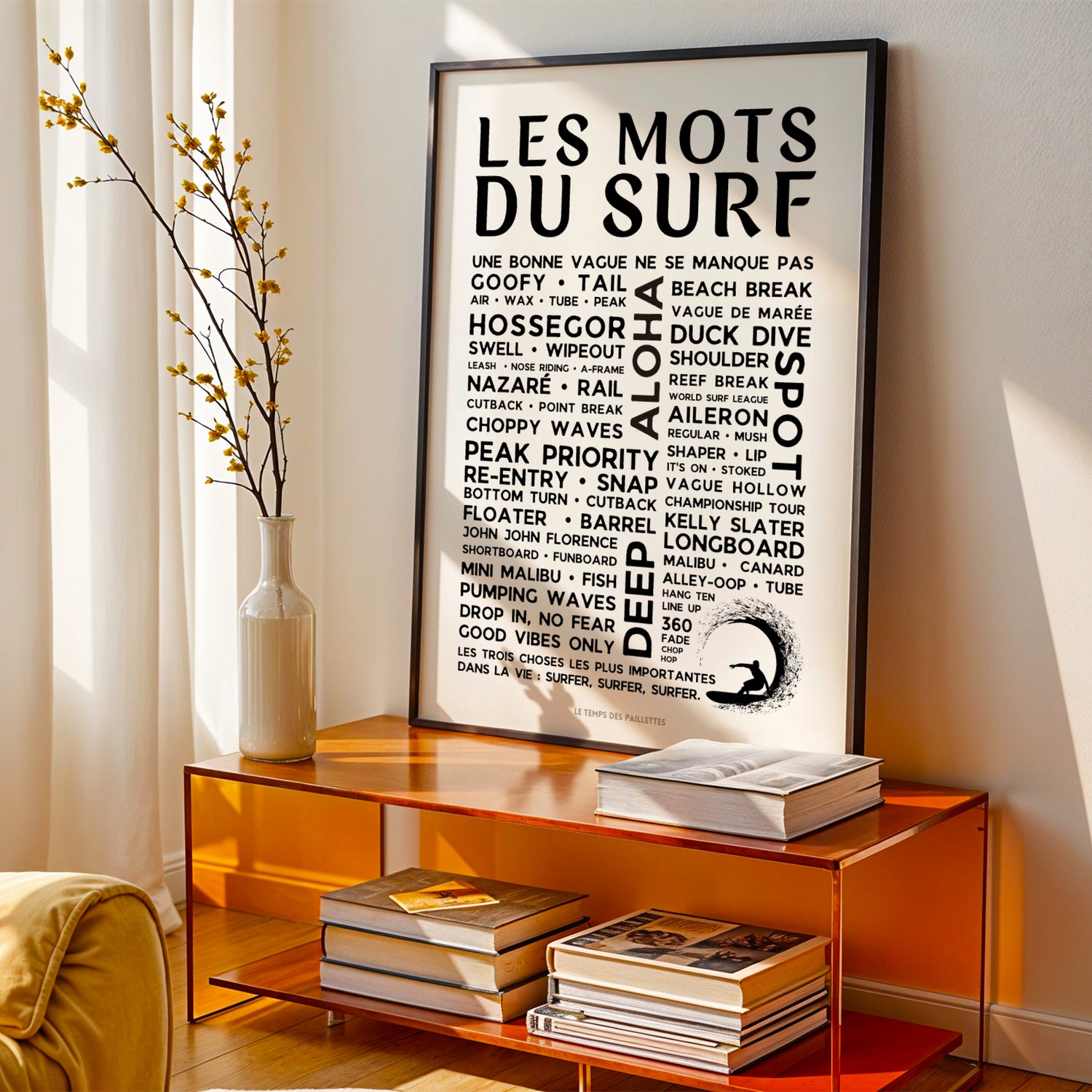 Affiche Le Surf - Poster mots et expressions du surf - Image 1