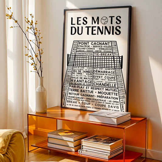 Affiche tennis - Affiche mots et expressions du tennis - Poster tennis