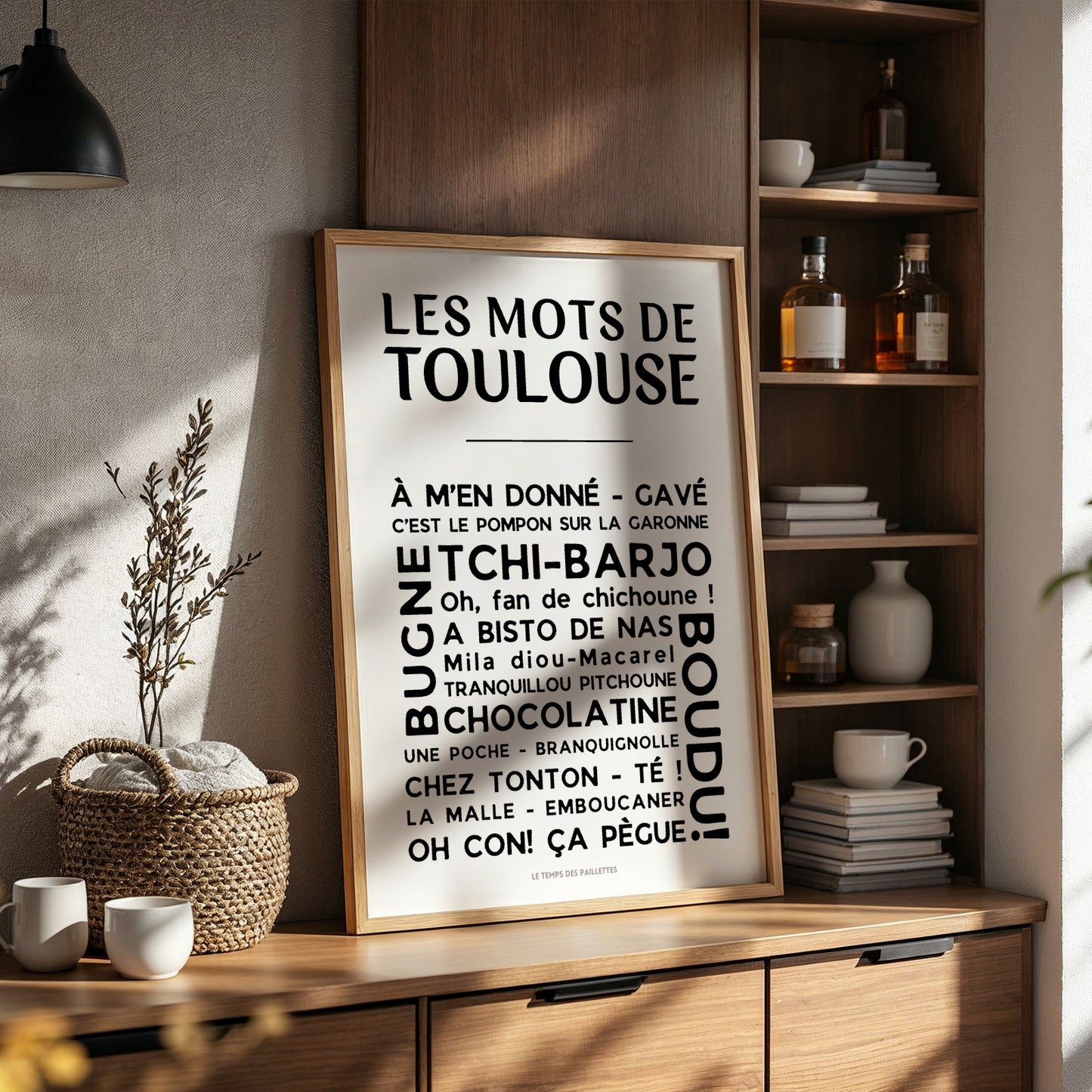 affiche mots occitanie décoration murale minimaliste