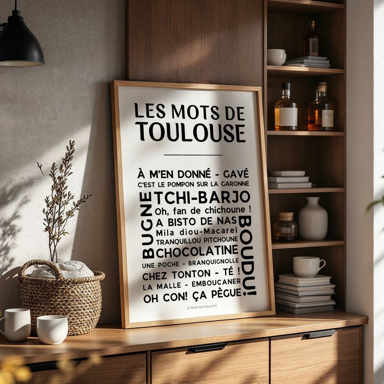 affiche mots occitanie décoration murale minimaliste