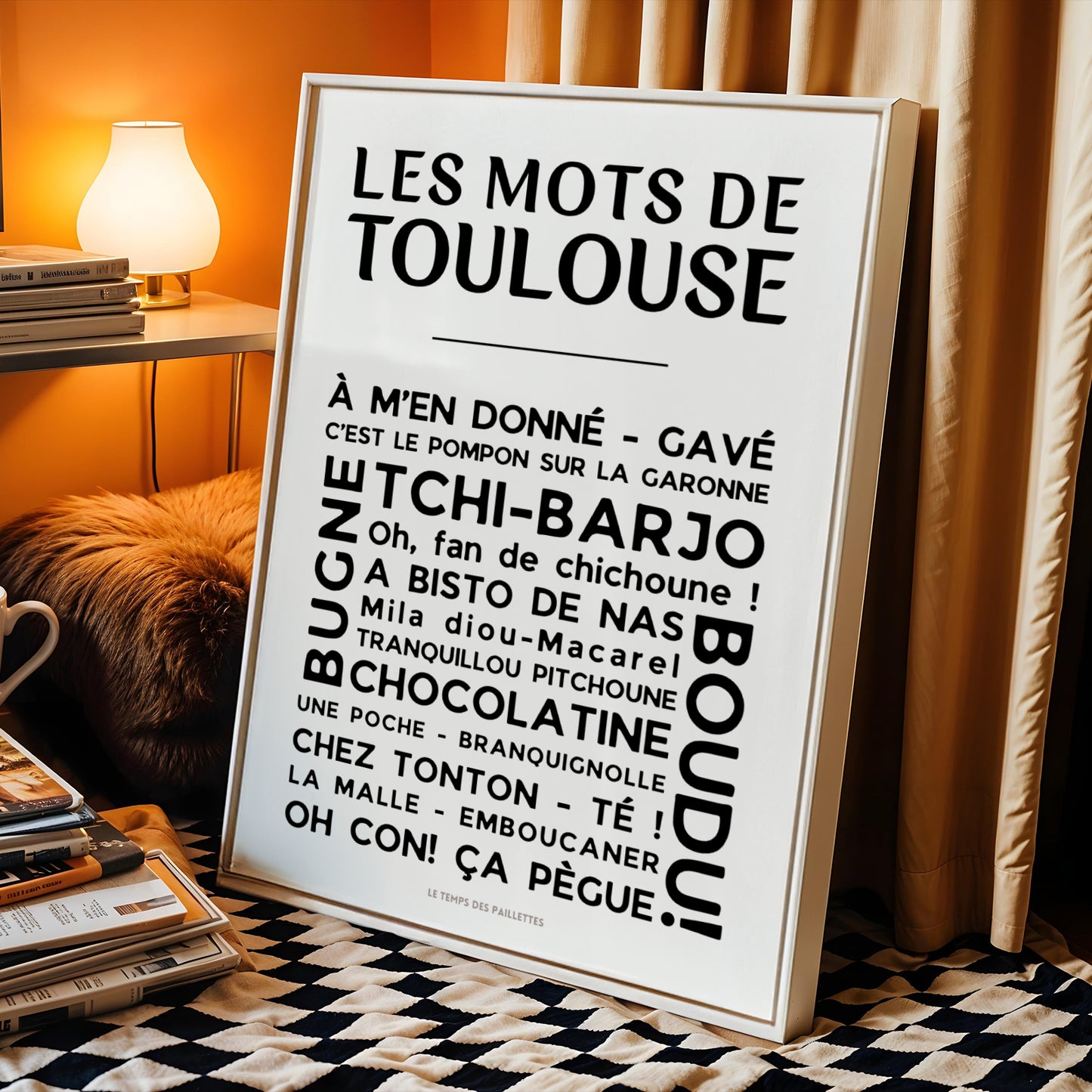 affiche expressions toulouse décoration murale occitanie mots toulousains