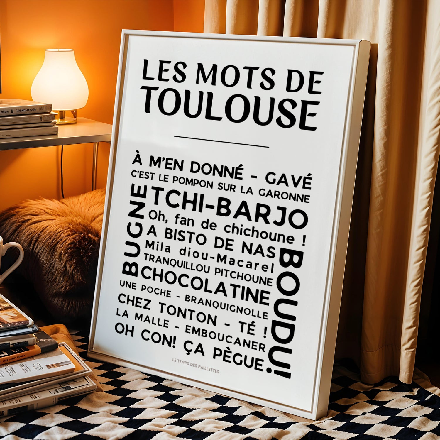 affiche expressions toulouse décoration murale occitanie mots toulousains