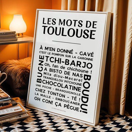 affiche expressions toulouse décoration murale occitanie mots toulousains