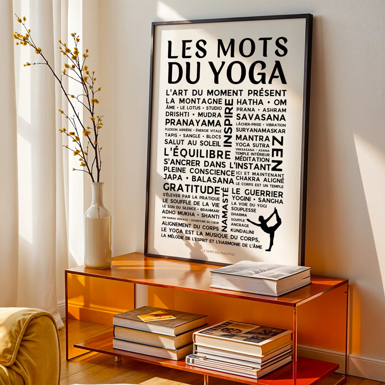 Affiche Le Yoga - Poster mots et expressions du Yoga - Image 3