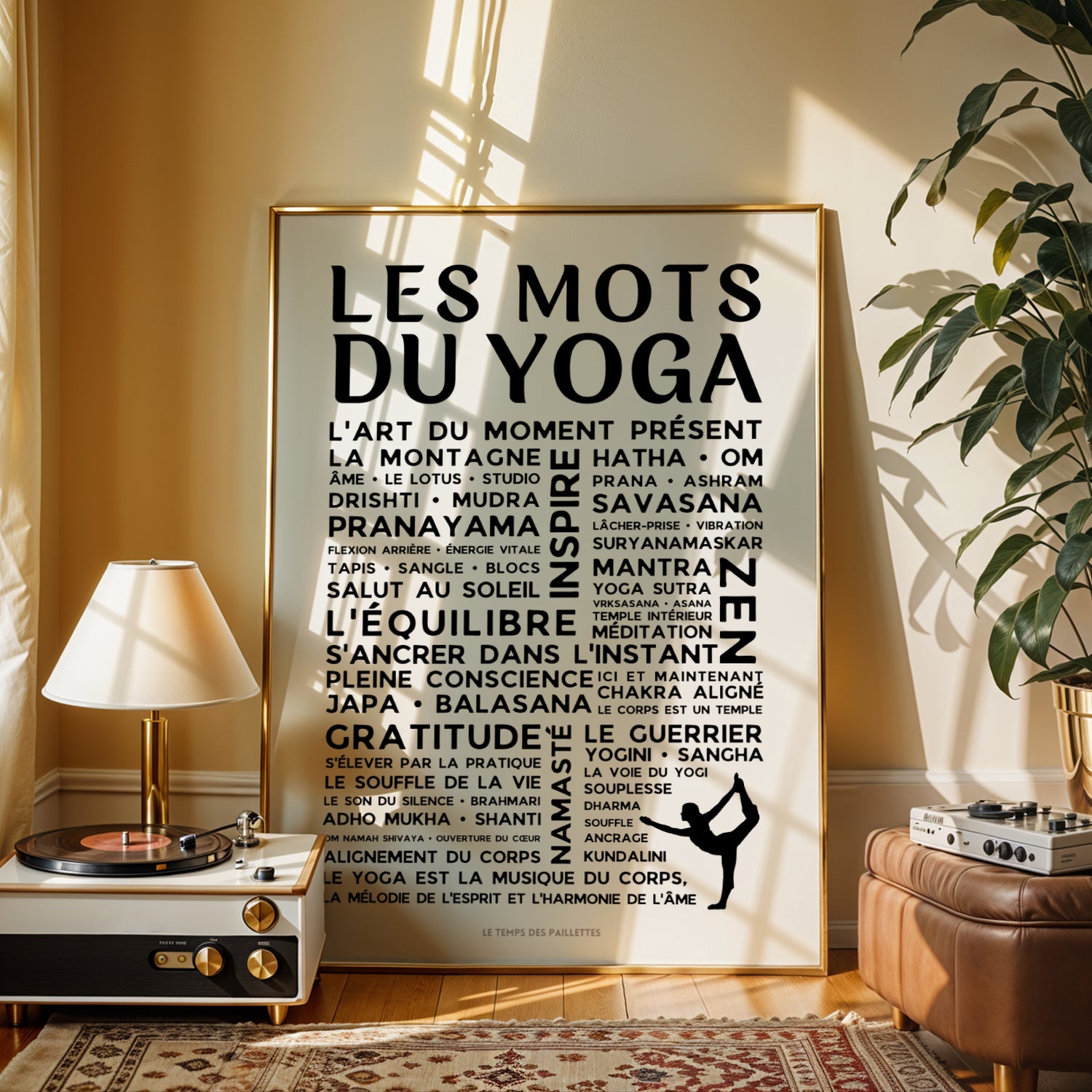 Affiche Le Yoga - Poster mots et expressions du Yoga - Image 5