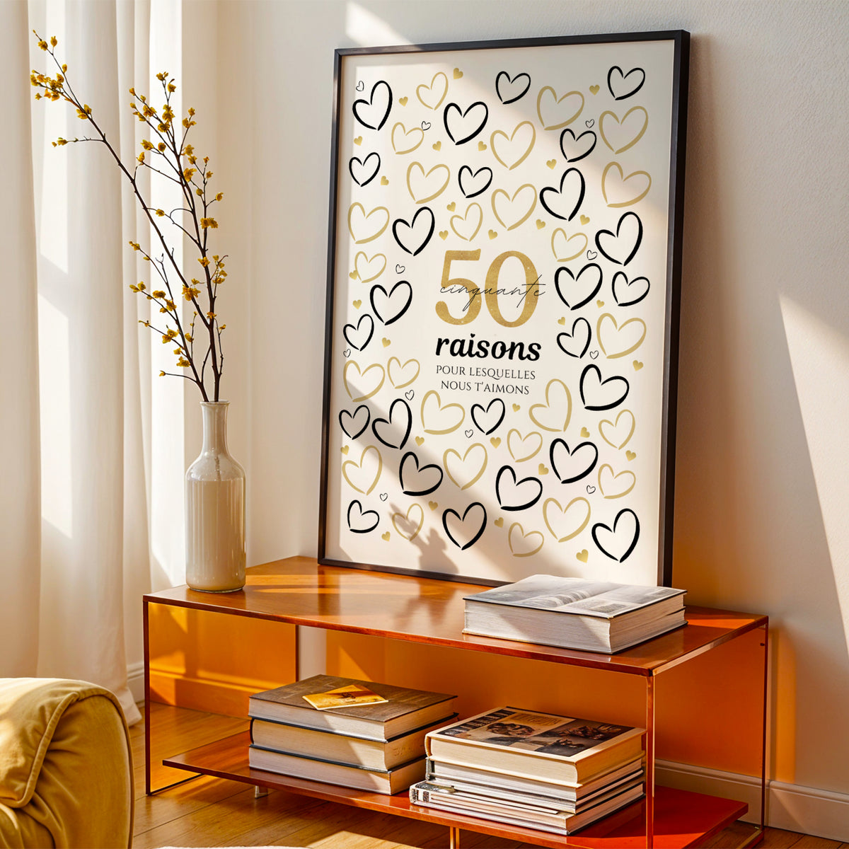 Anniversaire 50 ans raisons pour lesquelles nous t'aimons - Affiche Joyeux anniversaire - Image 3
