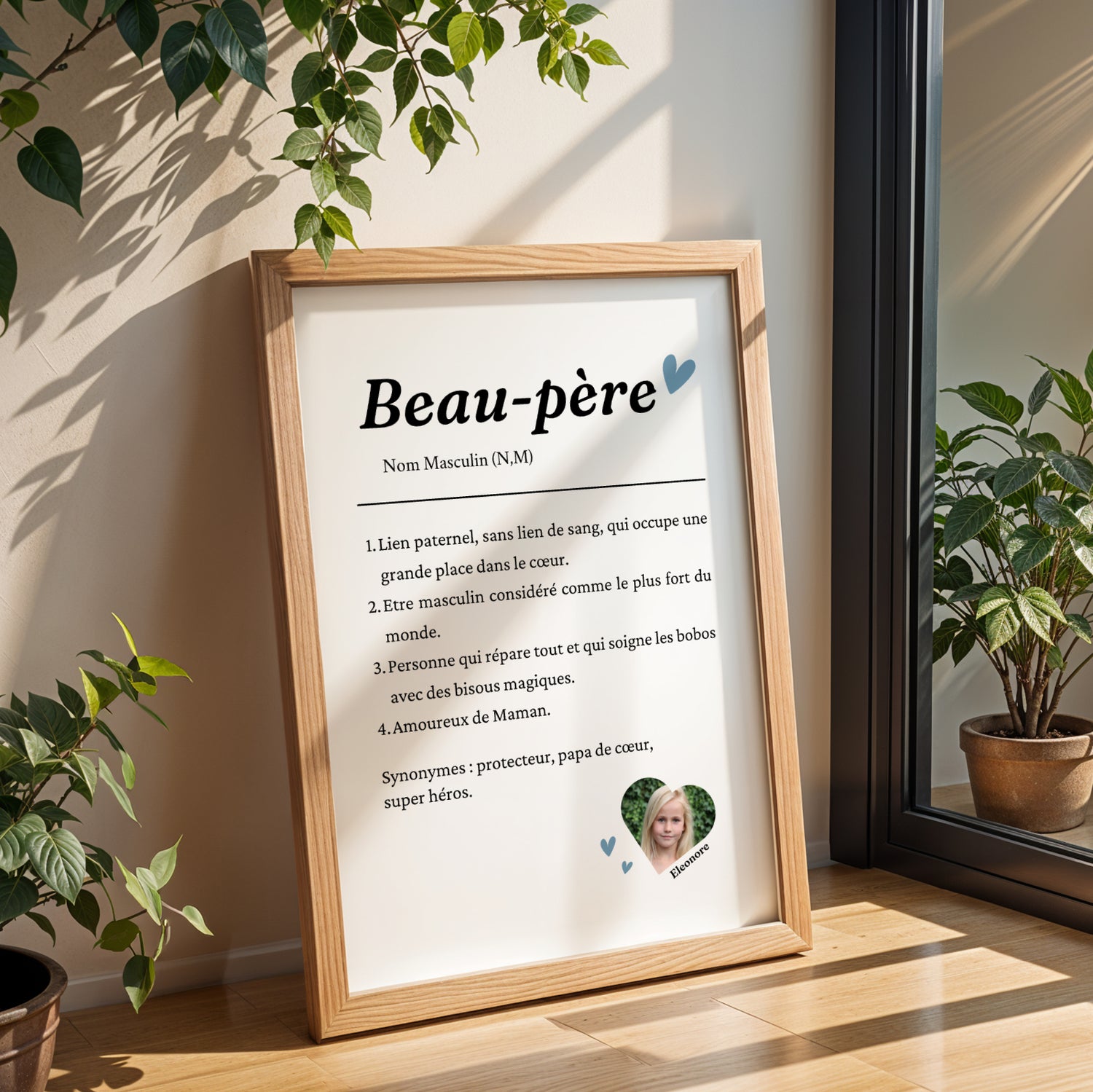 Affiche Définition Beau-Père avec photo  – Cadeau Personnalisé Fête des Pères 2026 - Image 3
