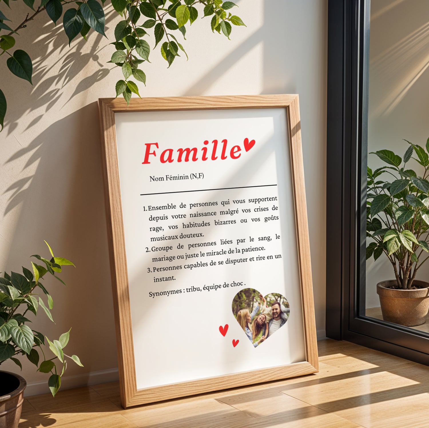 Affiche Définition Famille avec Photo Personnalisée – Cadeau Famille Recomposée Noël Anniversaire - Image 5