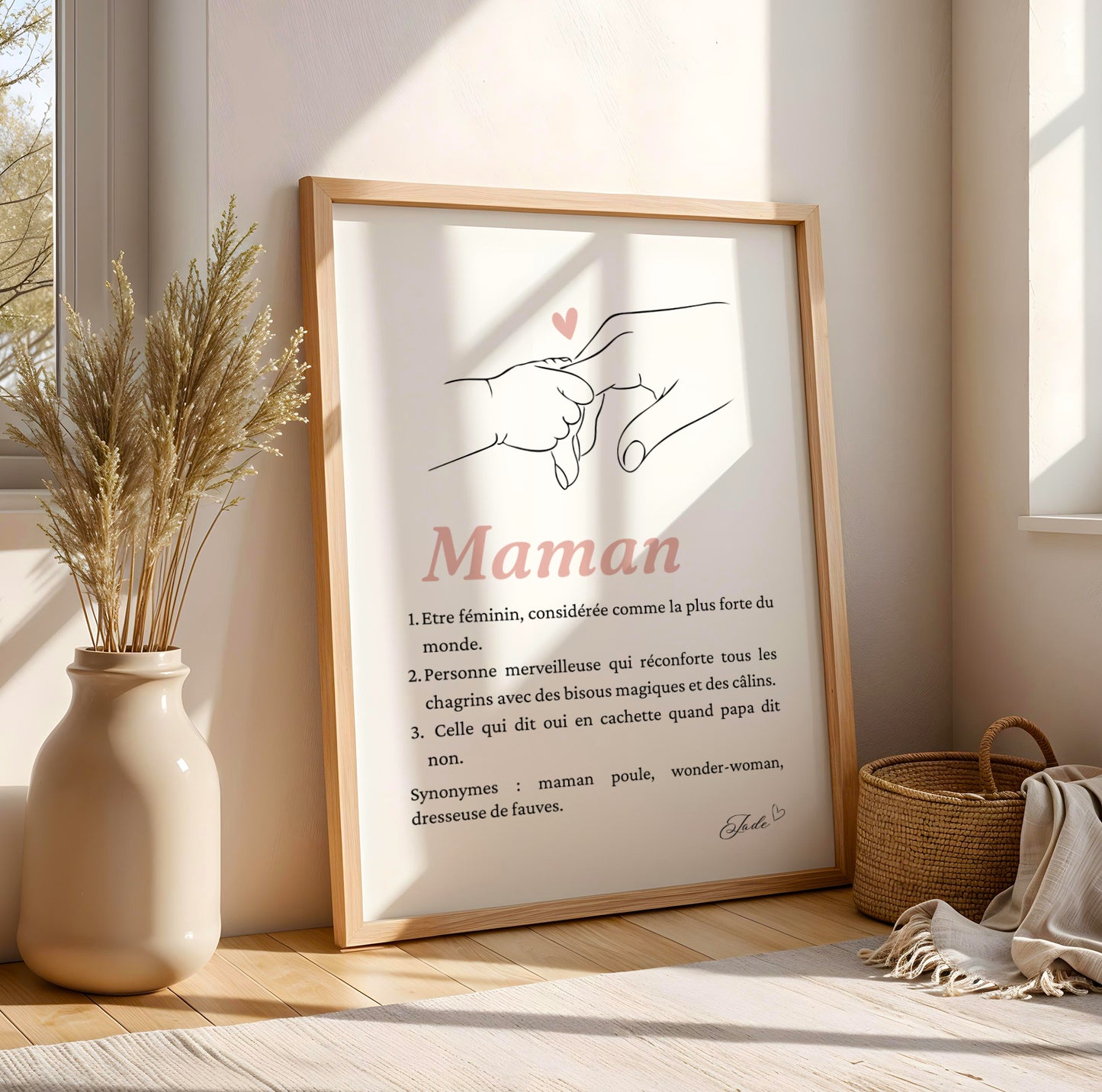 Affiche Définition Maman personnalisée - Cadeau Fête des Mères -