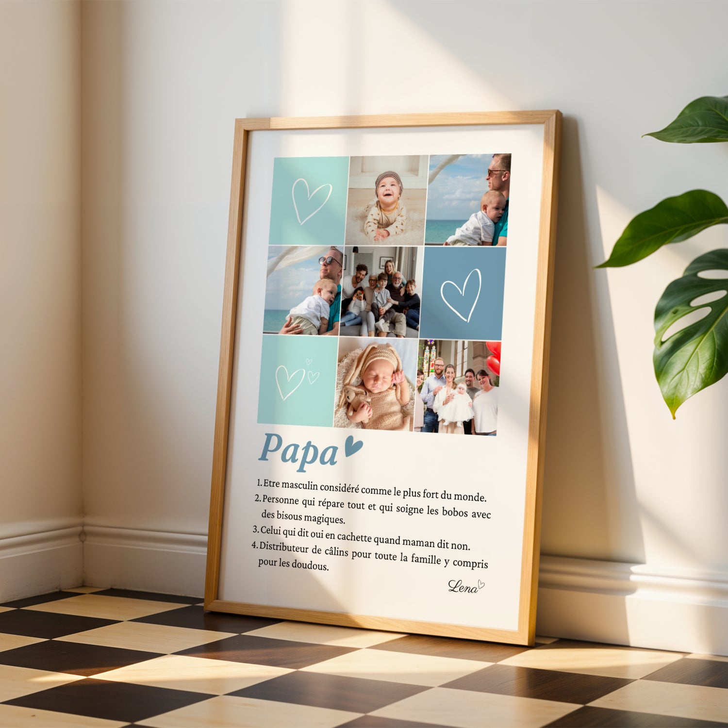 Affiche Papa Personnalisée Photos – Mosaïque et Définition – Cadeau Fête des Pères 2026 - Image 3