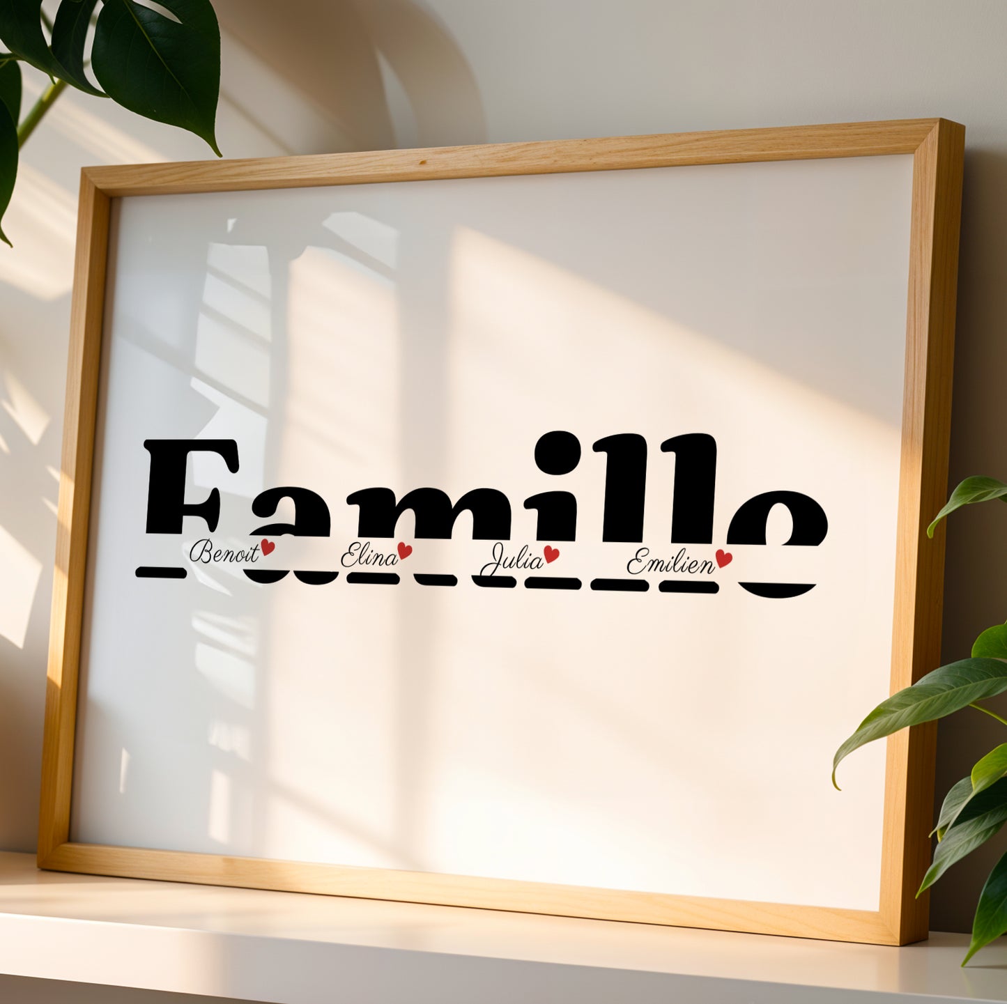 Affiche Famille Recomposée Personnalisée – Poster Prénoms Tous Ensemble Cadeau Noël Anniversaire - Image 3