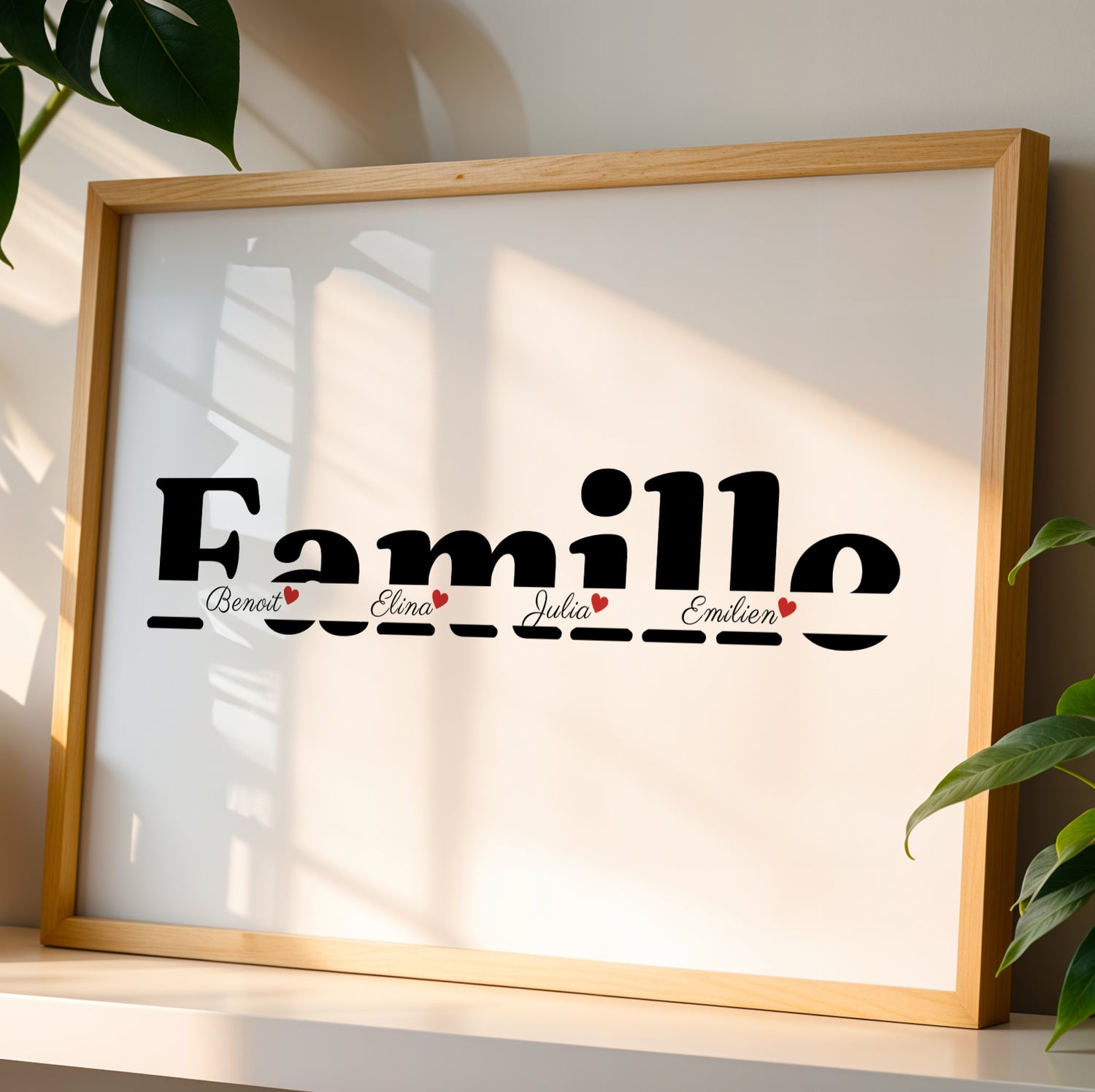 Affiche Famille Recomposée Personnalisée – Poster Prénoms Tous Ensemble Cadeau Noël Anniversaire - Image 3